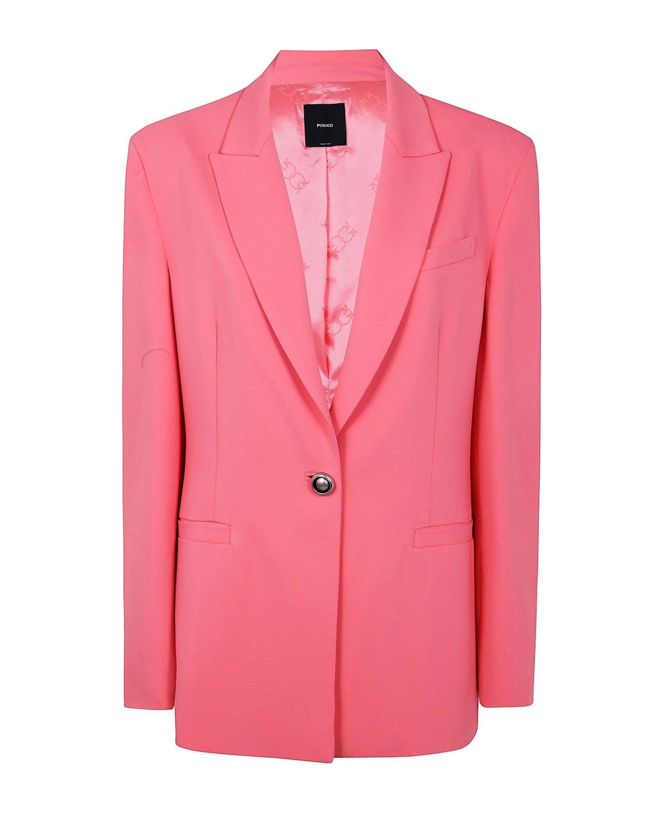 Pinko Faraona Single-buttoned Jacket - Coral