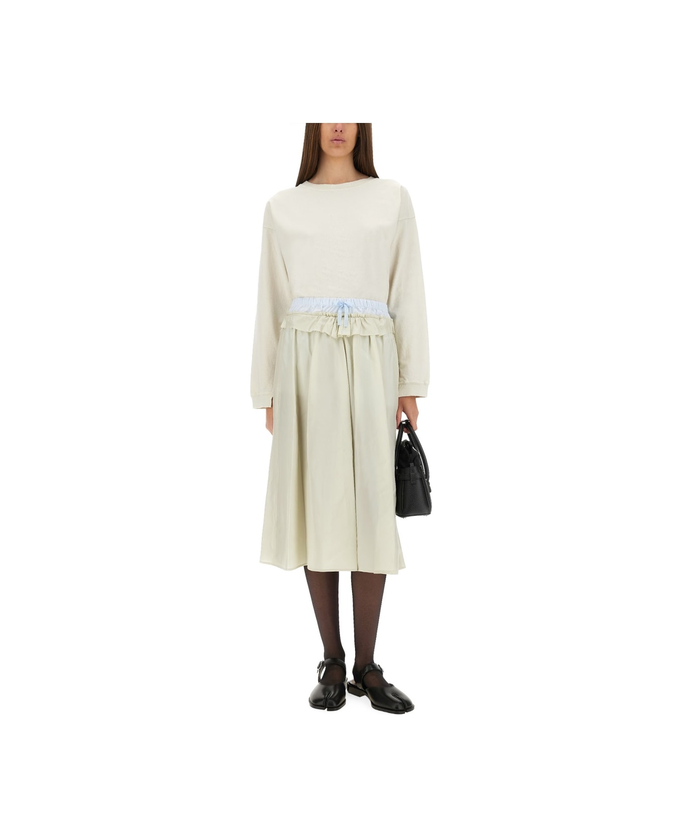 Maison Margiela Green Viscose Skirt - BEIGE