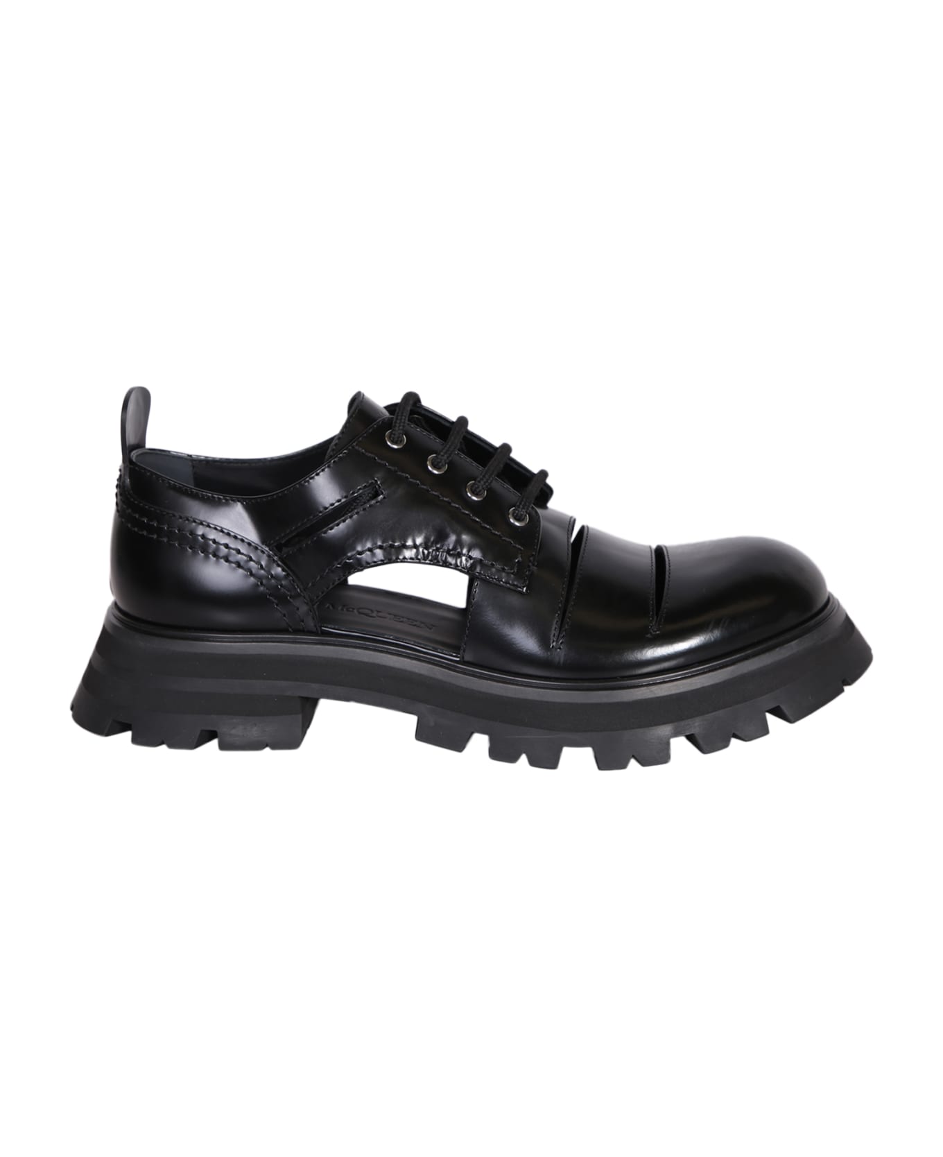 Alexander McQueen Leather Lucent Shoes - Black フラットシューズ