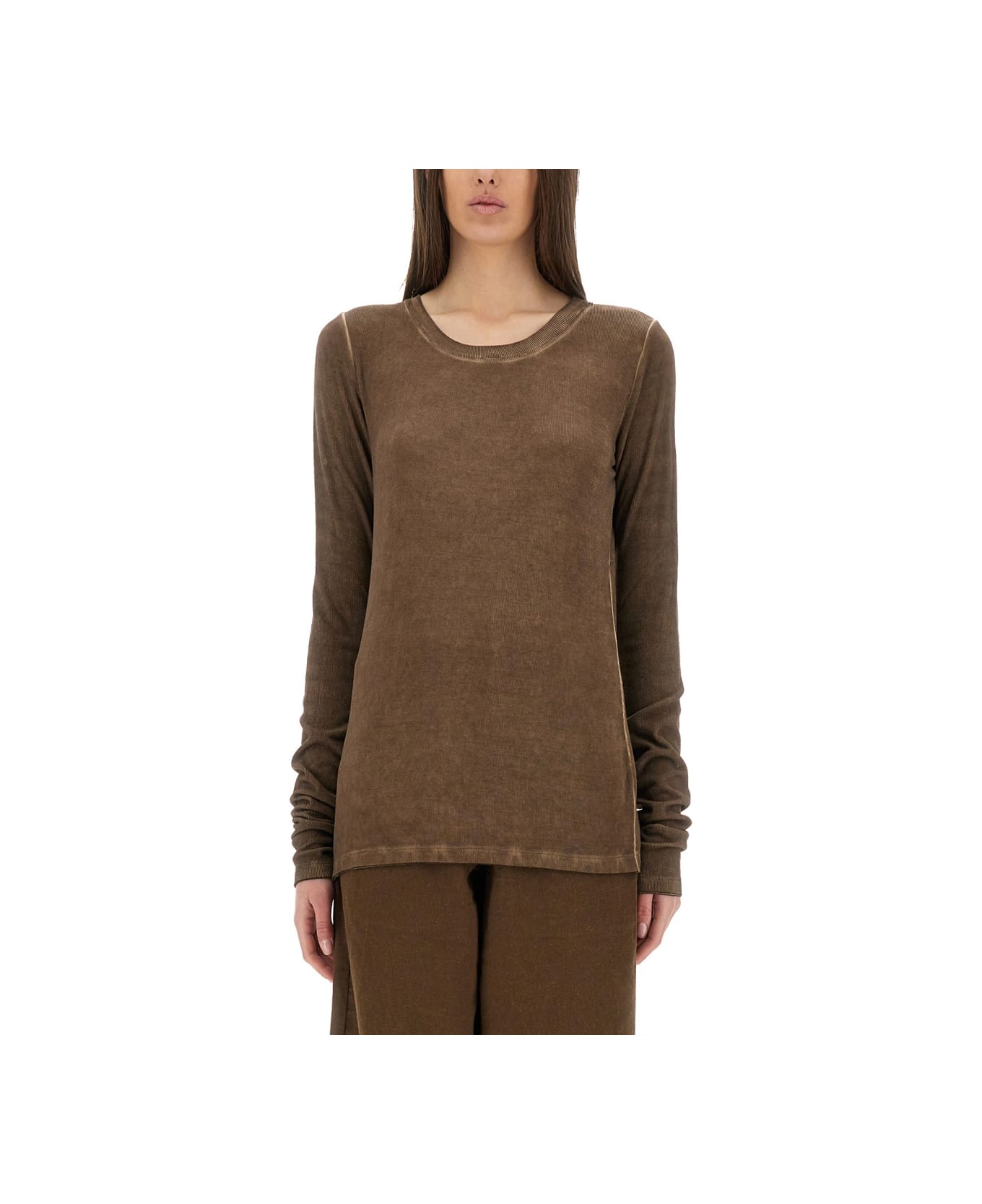 Uma Wang T-shirt "tata" - BROWN