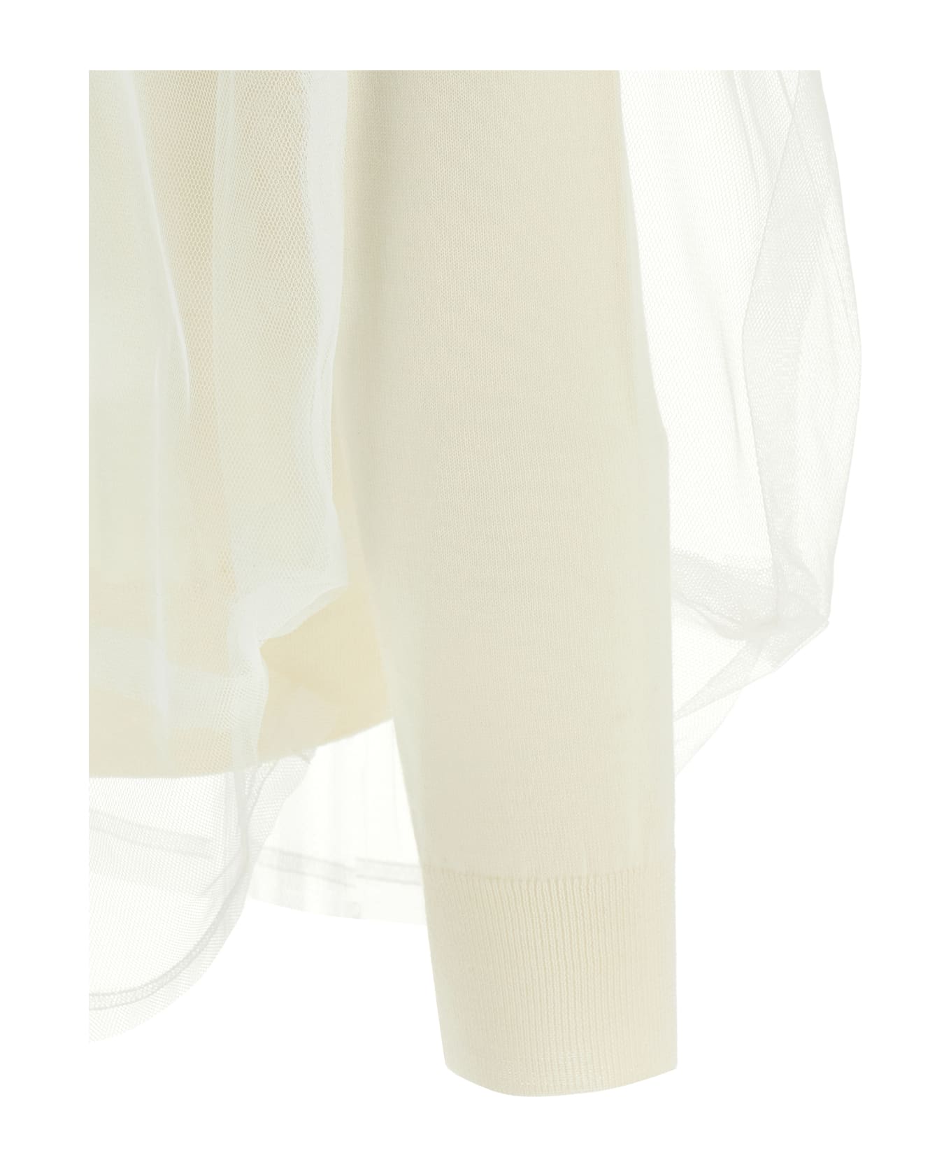 Comme des Garçons Tulle Sweater - White