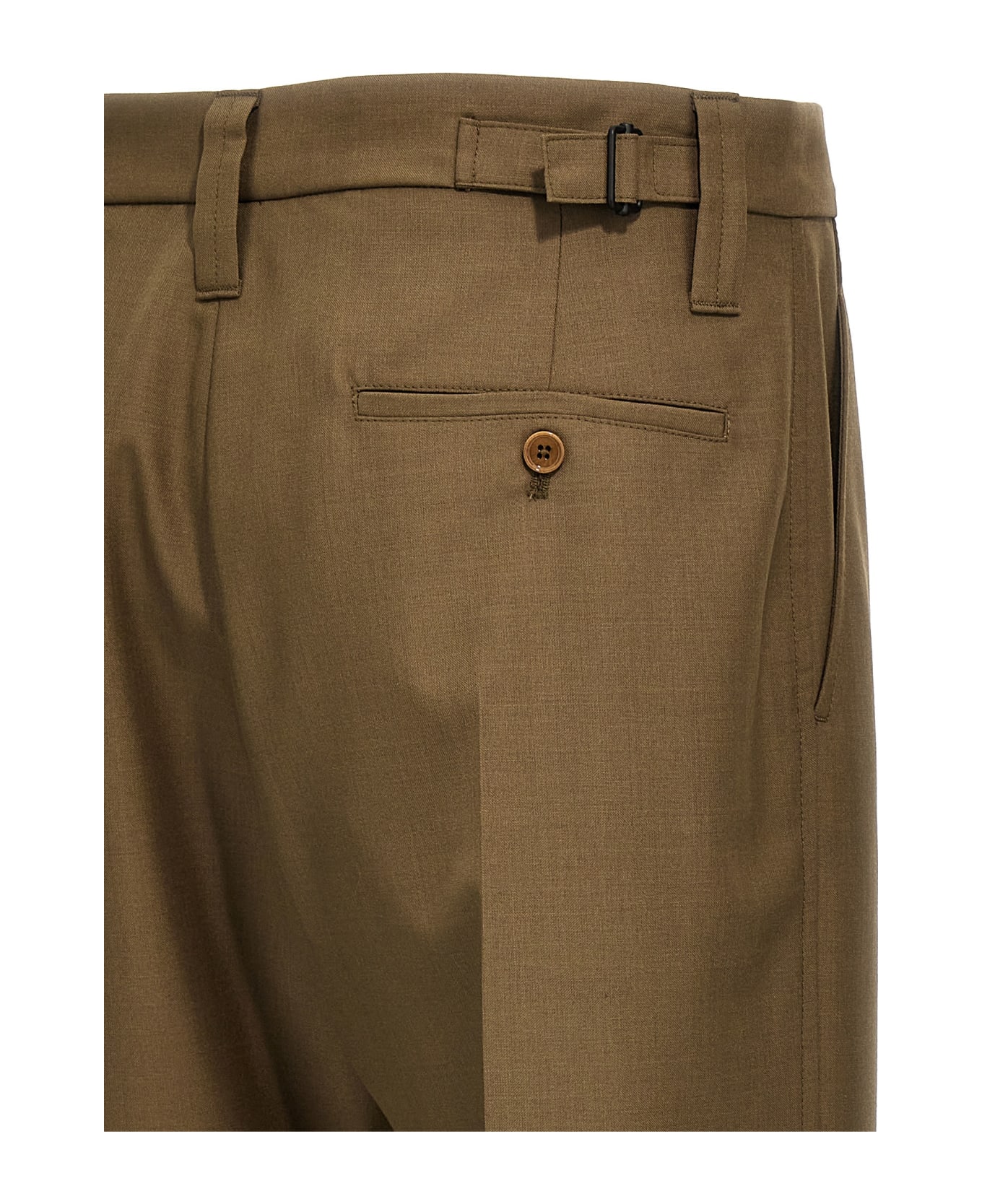 Lemaire 'one Pleat' Trousers - Brown ボトムス