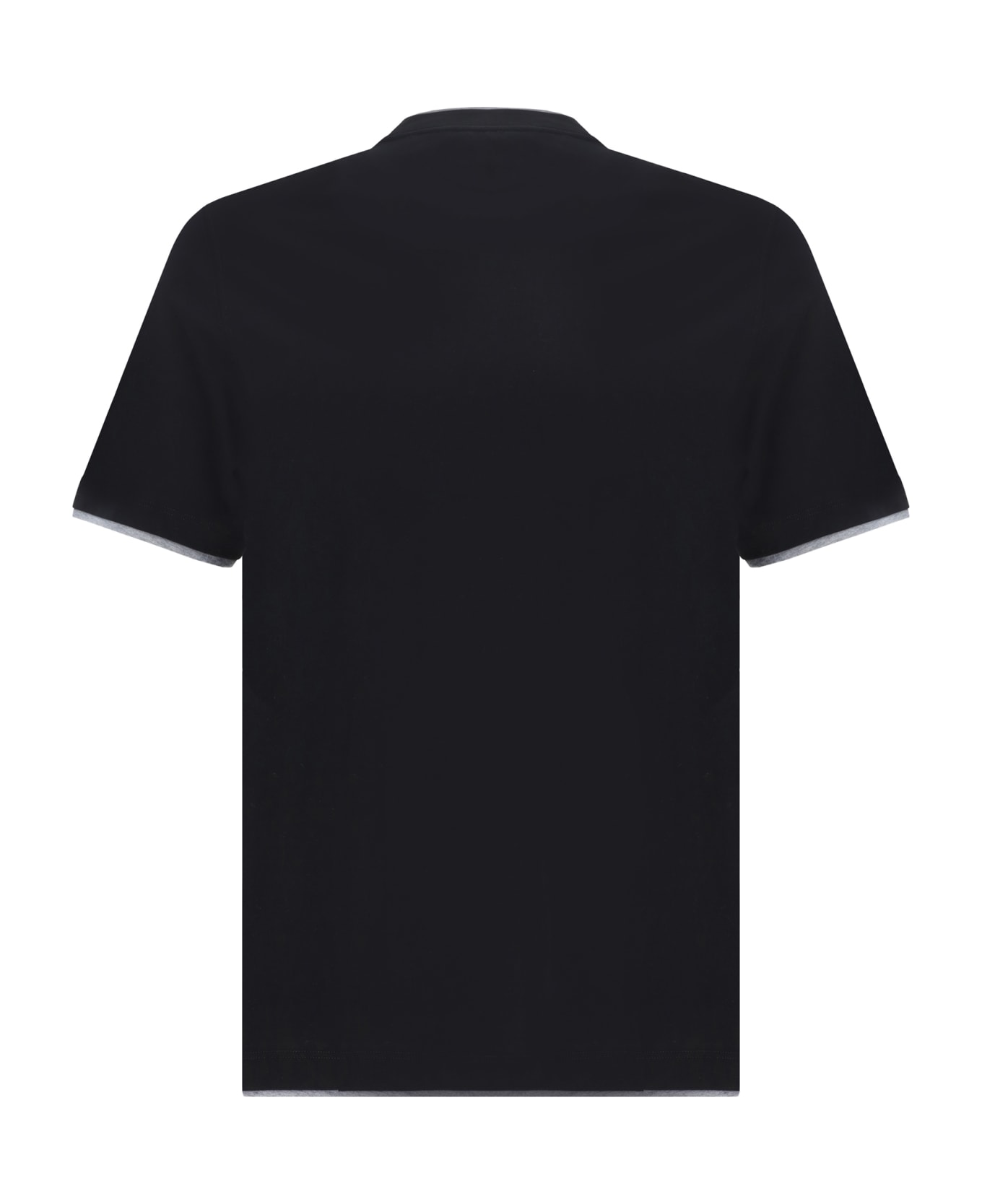 Brunello Cucinelli T-shirt - Nero+grigio Medio