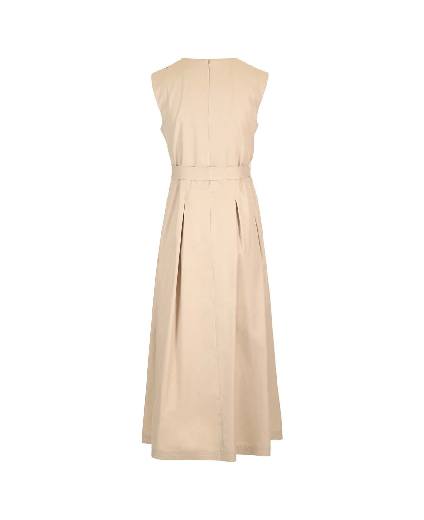 
S Max Mara 
amina
 Sleeveless Midi Dress - BEIGE