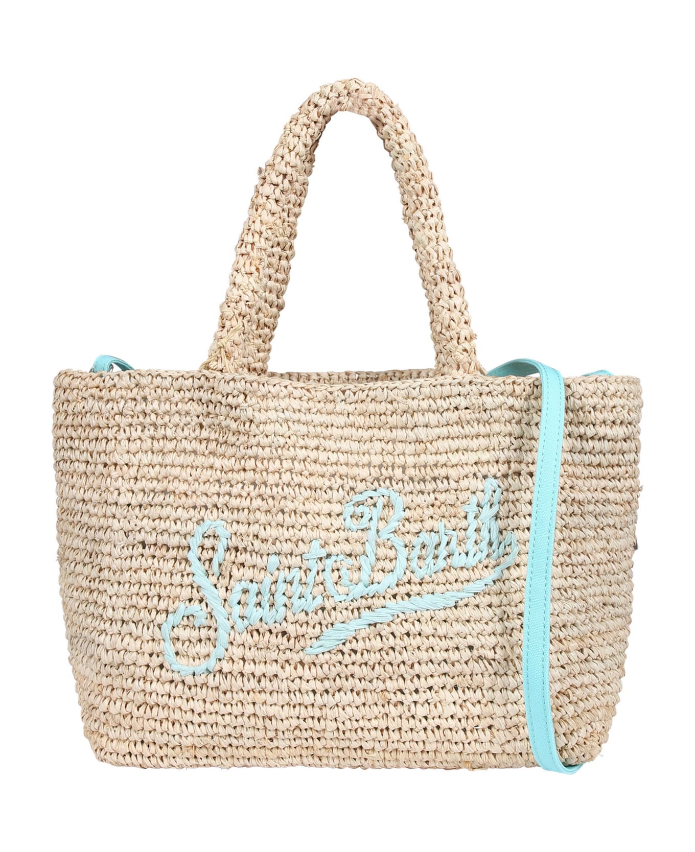 MC2 Saint Barth Beige Beach Bag For Girl Withlogo - Beige