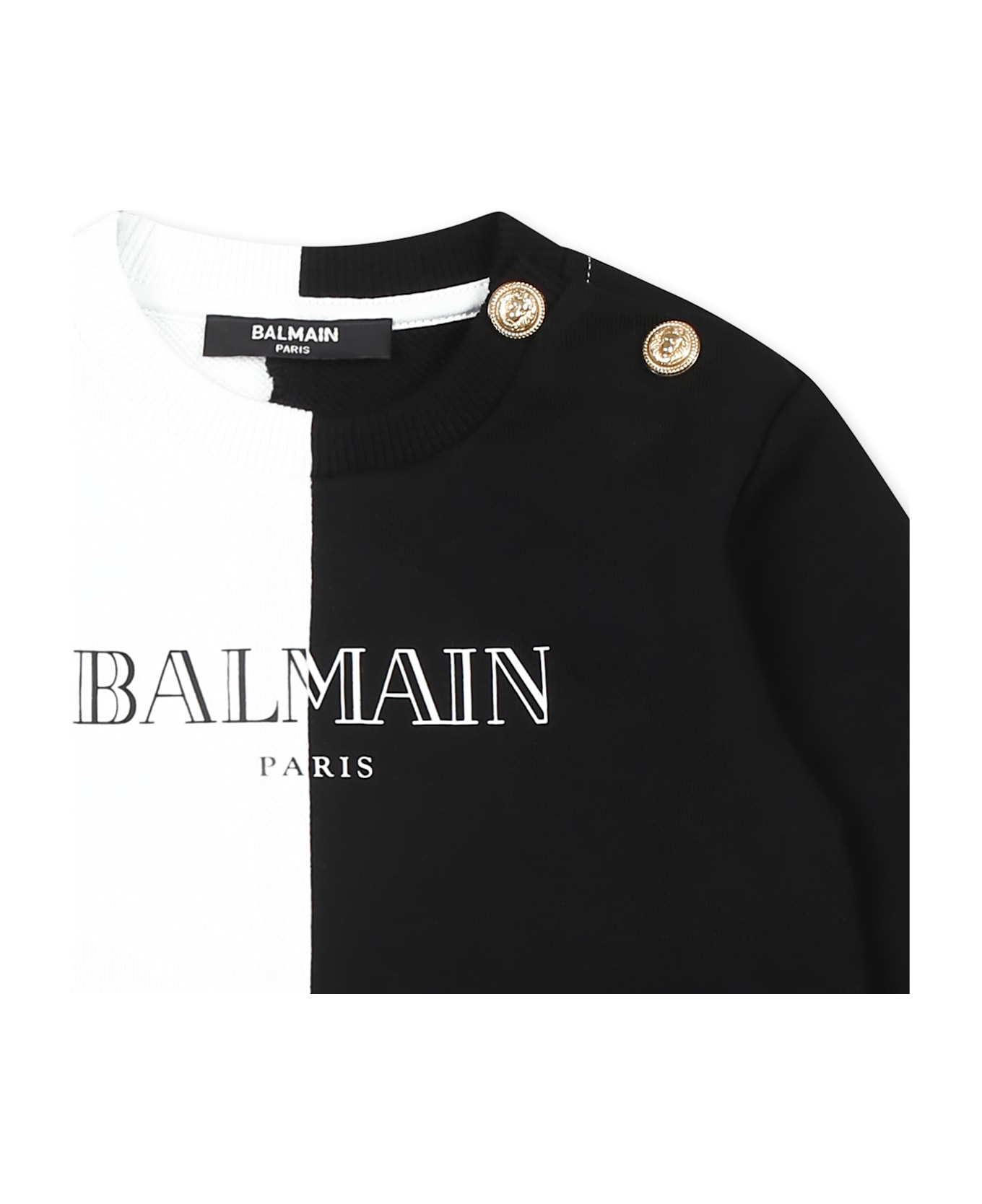 Balmain Multicolor Sweatshirt For Babykids With Logo - Multicolor