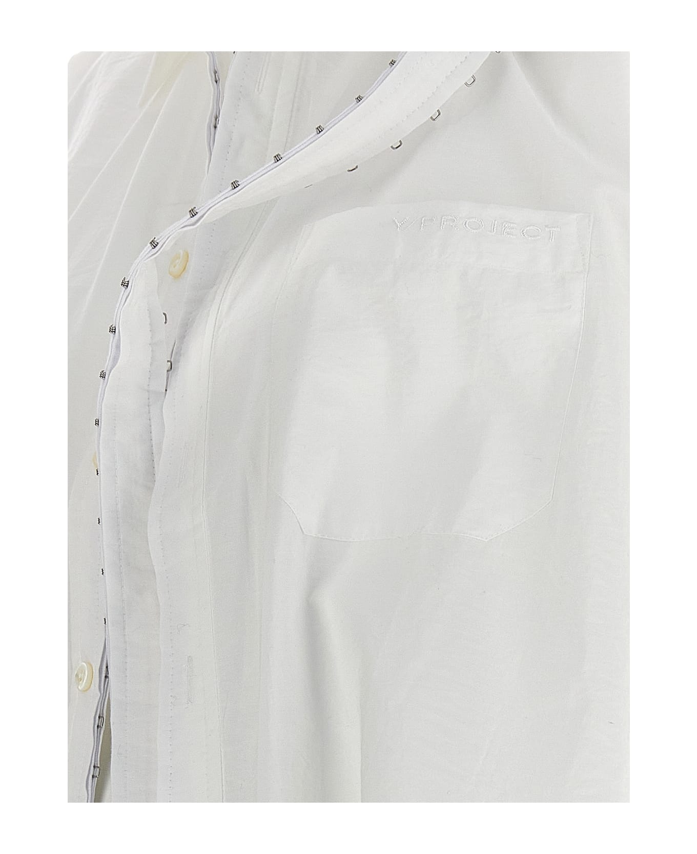 Y/Project 'hook And Eye' Shirt - White