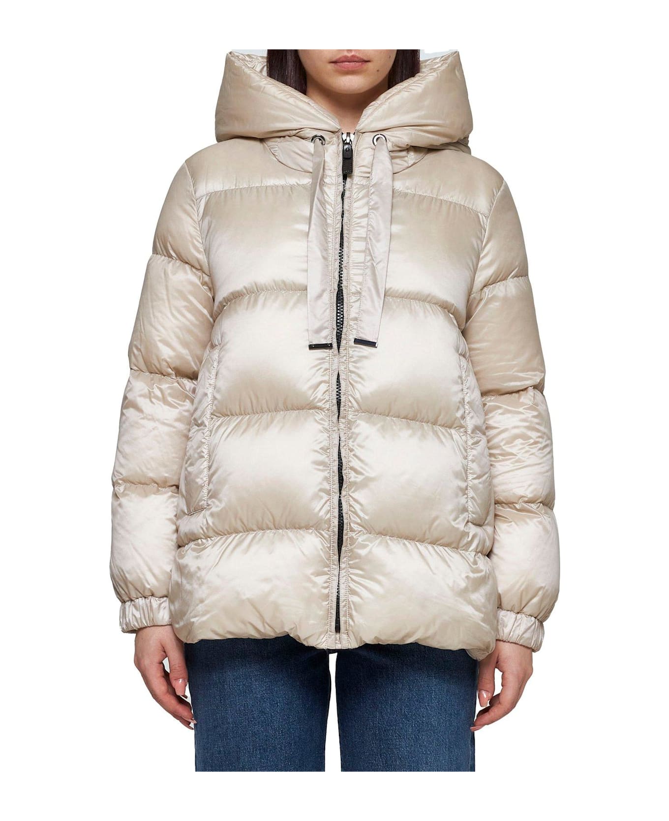 Max Mara The Cube Zip-up Drawstring Coat