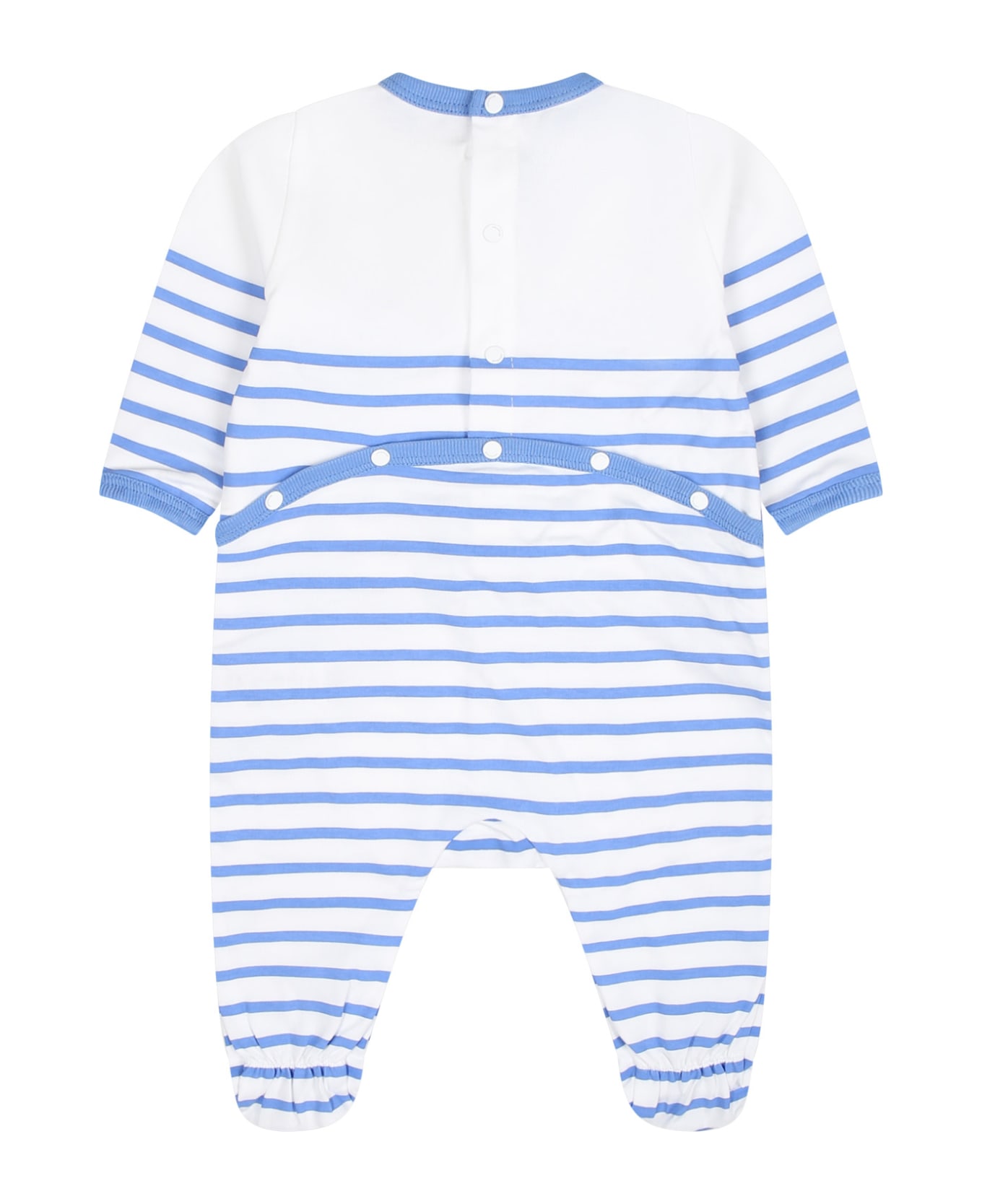 Givenchy Light Blue Set For Baby Boy With Logo Stripes - Azzurro