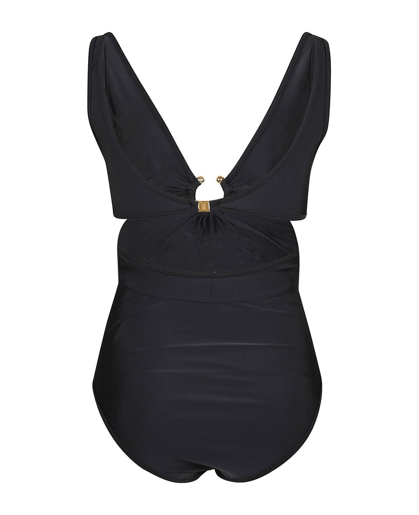 Paco Rabanne Embellished One Piece Swimsuit - Black