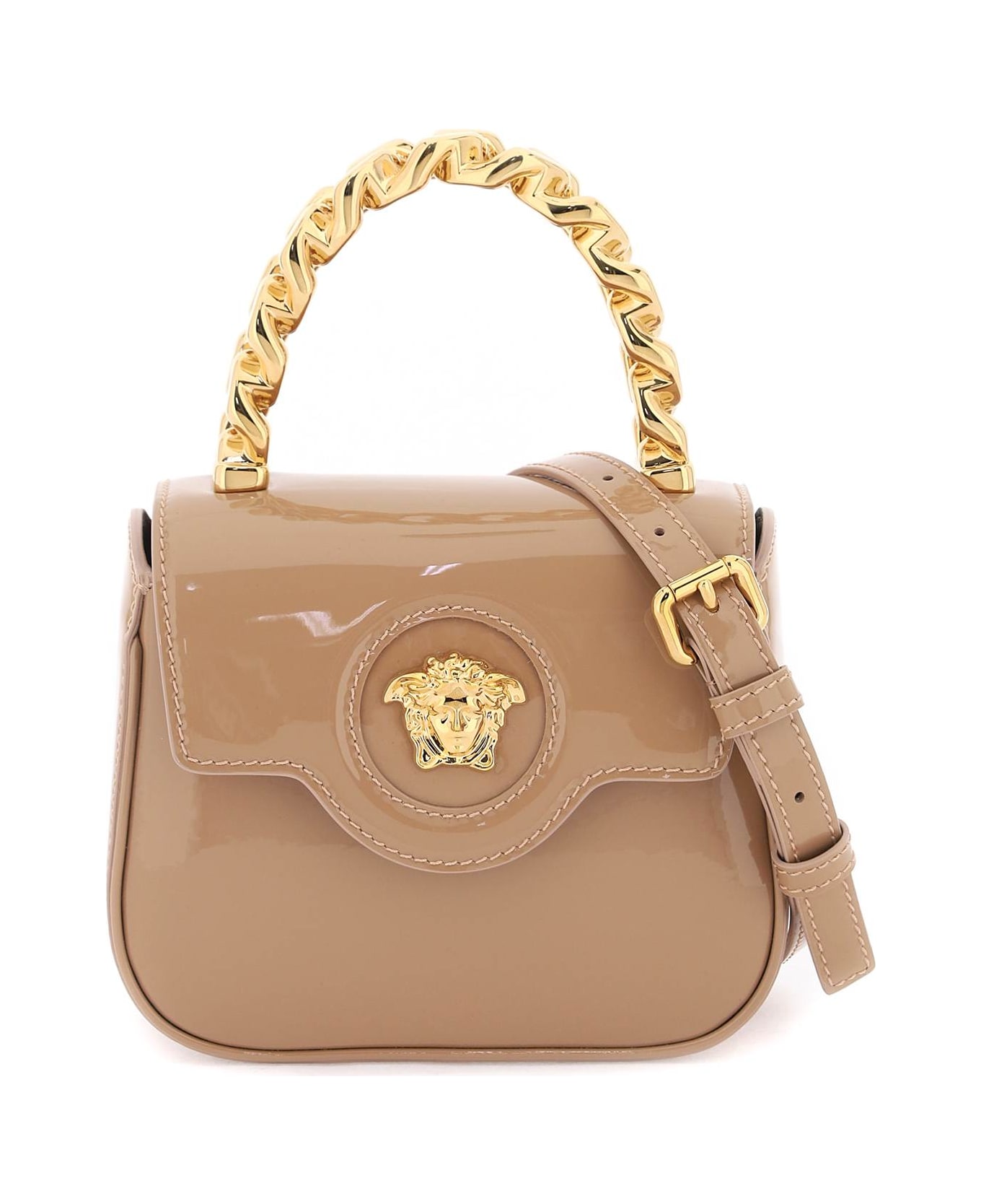 Versace 'la Medusa' Mini Bag - BLUSH VERSACE GOLD (Beige)