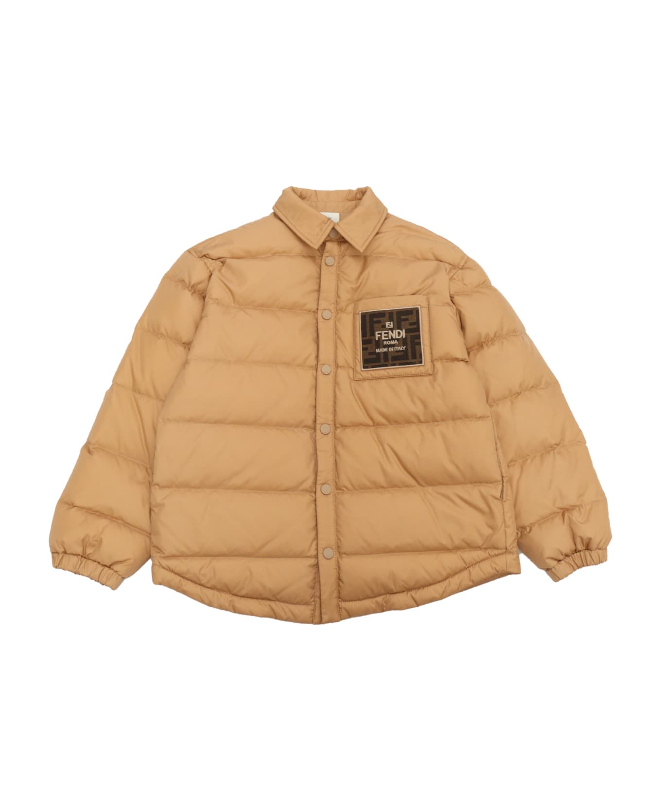 Fendi New Nylon Down Jacket - BEIGE