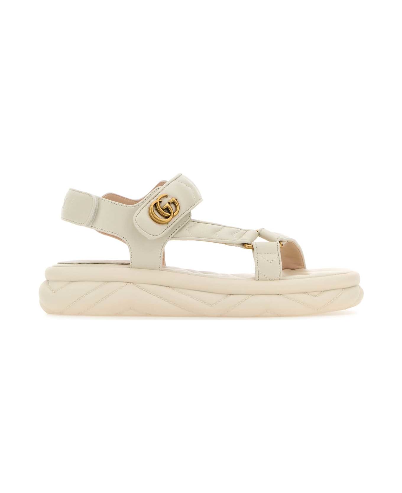 Gucci Ivory Leather Sandals - NMYWHINMYWHNM