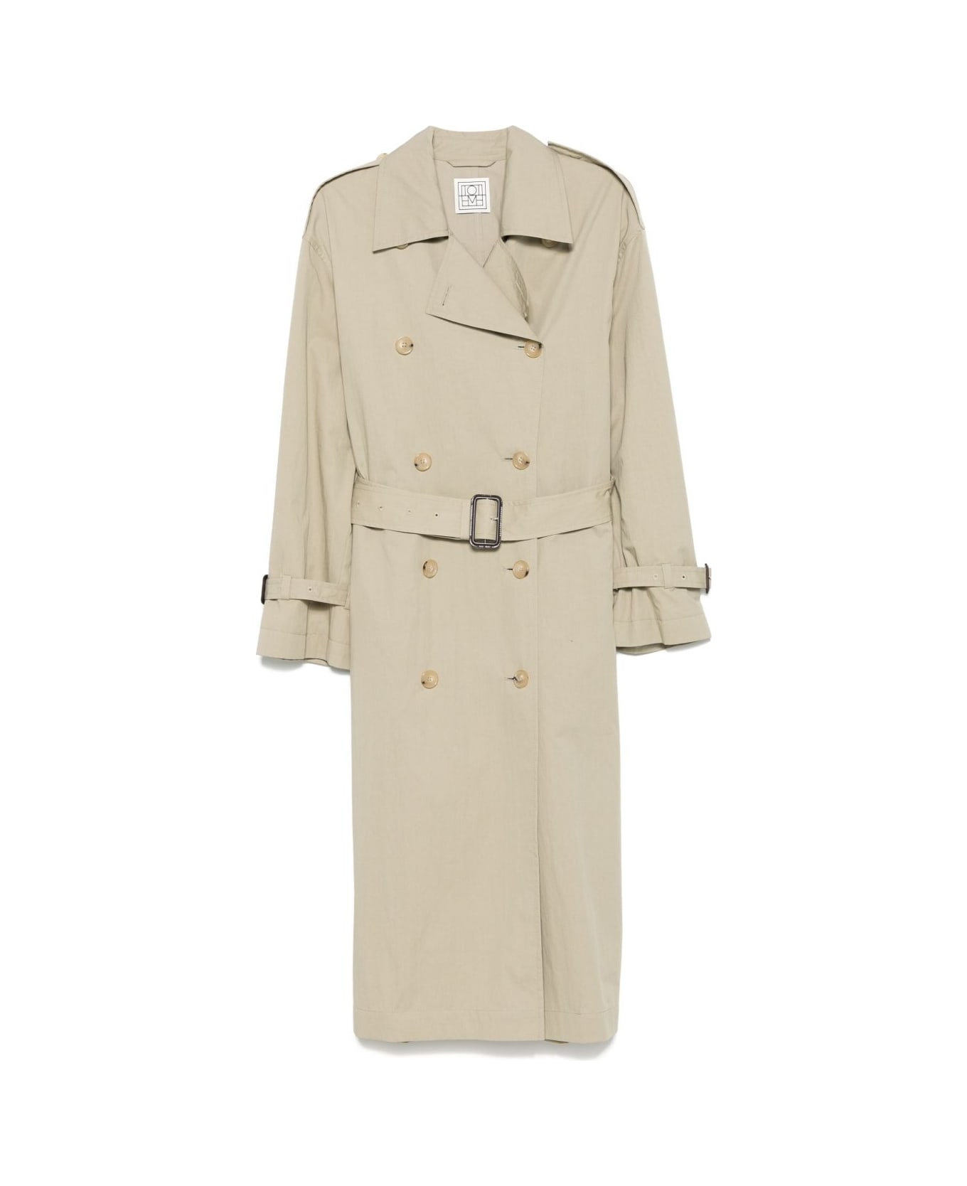Totême Cotton Blend Trench Coat - Beige