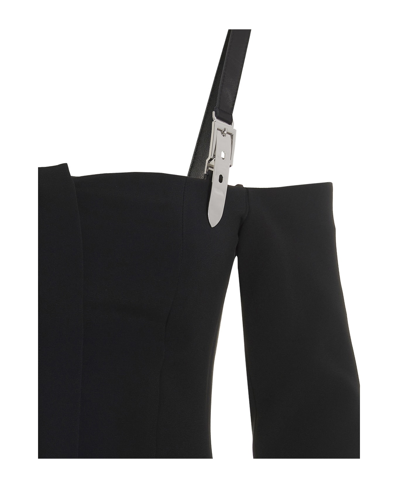 David Koma 'belt Buckle Detail' Dress - Black  