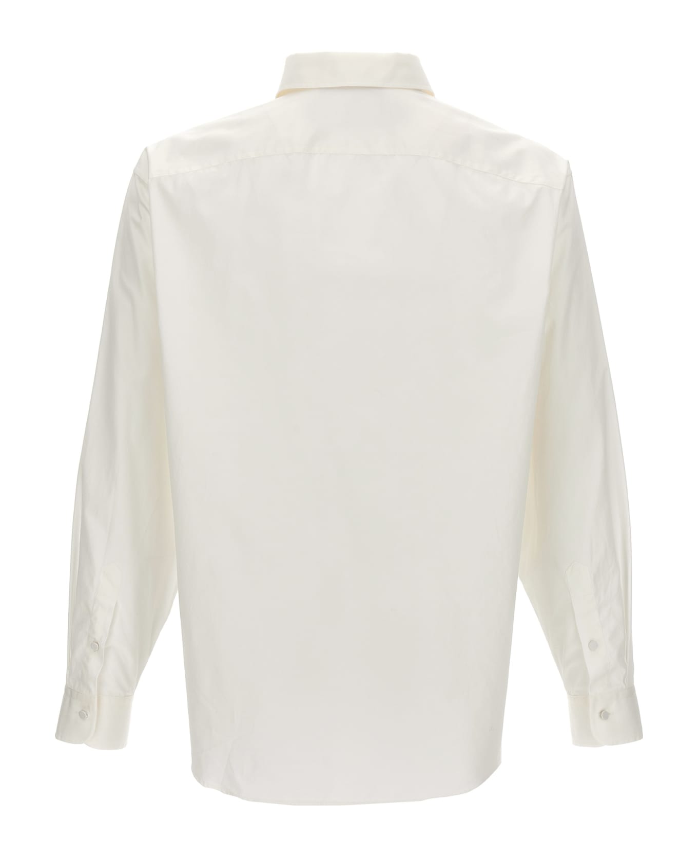 Gucci Pleated Plastron Shirt - White
