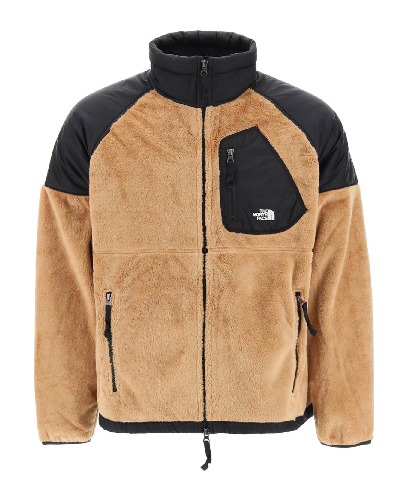 The North Face Fleece Jacket With Nylon Inserts - ALMOND BUTTERTNF BLACK (Beige) ジャケット