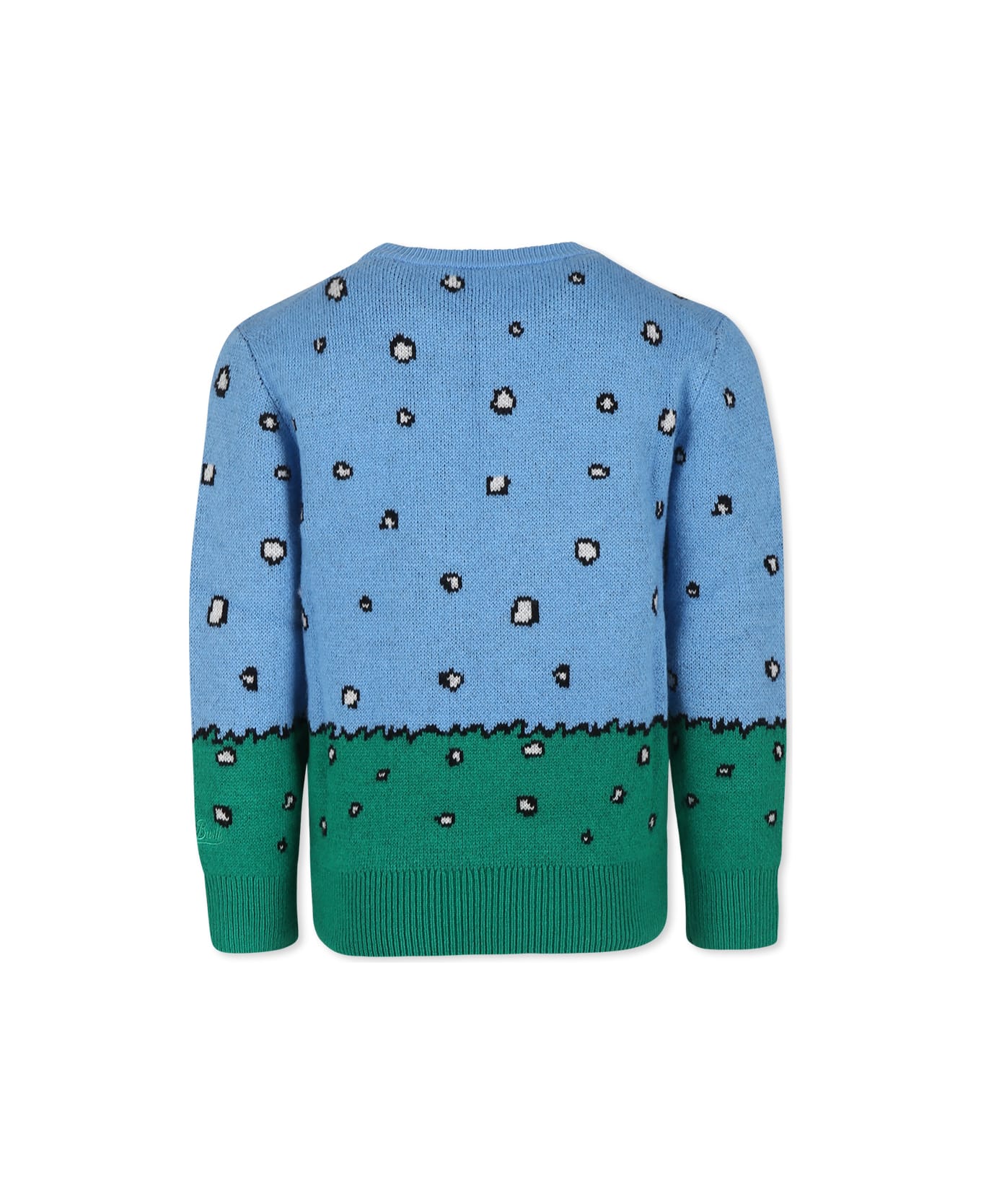 MC2 Saint Barth Light Blue Sweater For Girls With Snoopy - Light Blue