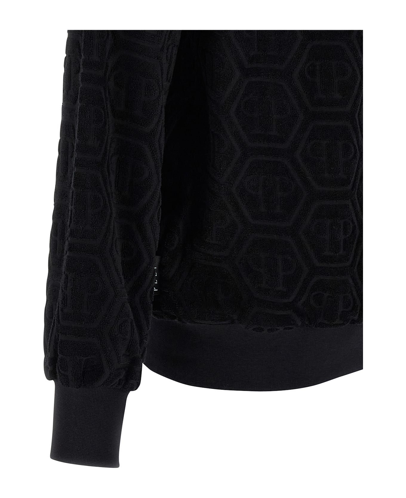 Philipp Plein Jacquard Monogram Sweatshirt - Black  