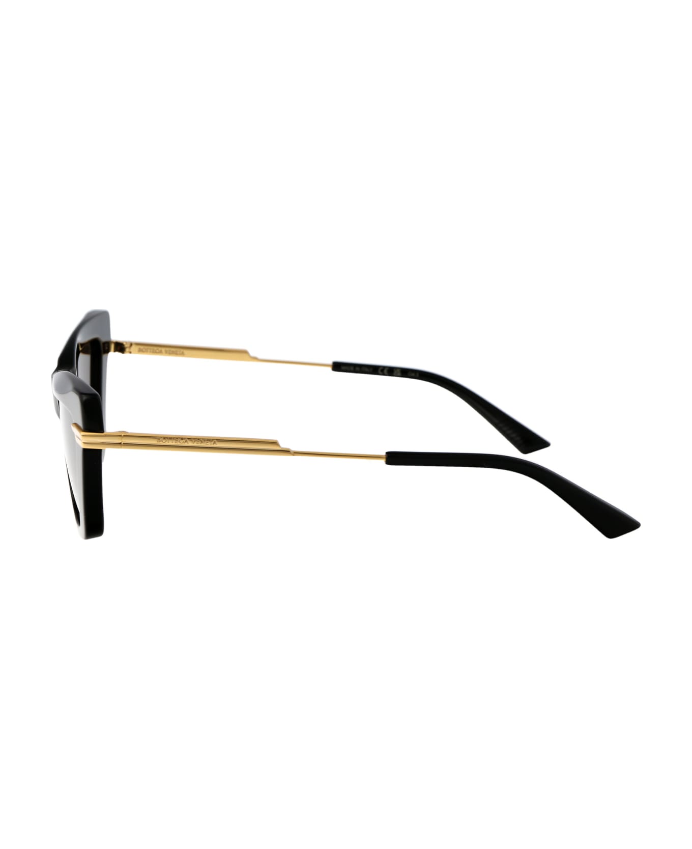 Bottega Veneta Eyewear Bv1241s Sunglasses - 001 BLACK GOLD GREY
