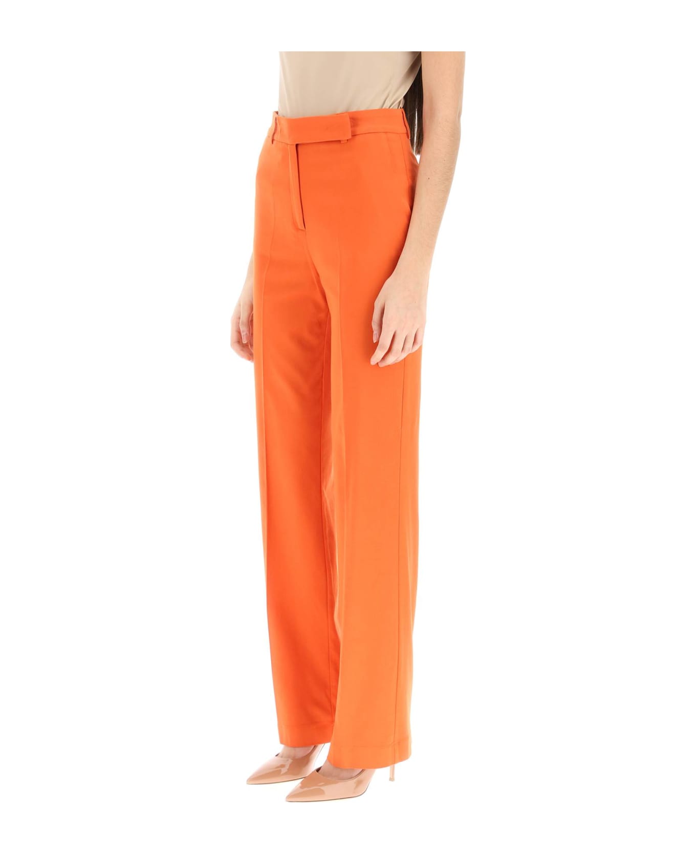 Hebe Studio 'lover' Canvas Trousers - ORANGE (Orange)