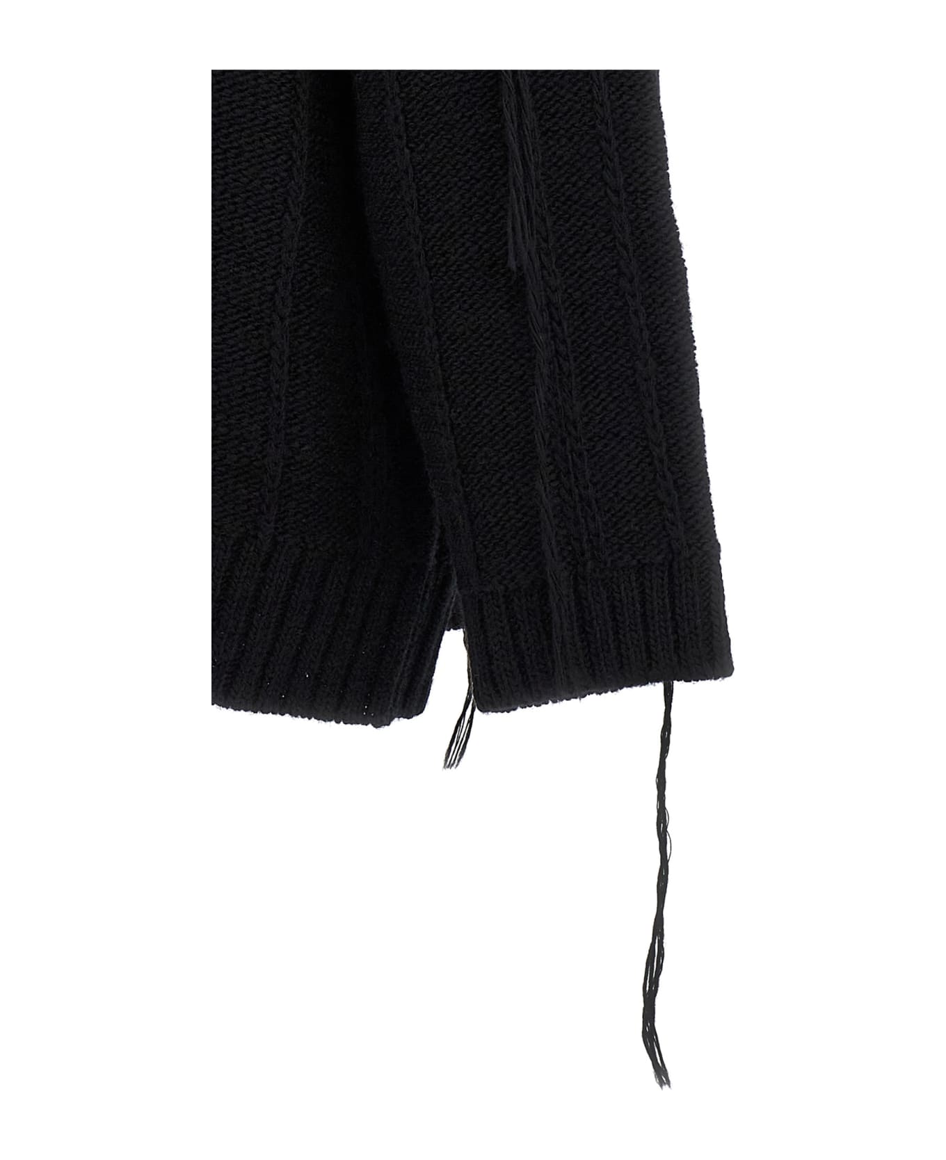 Yohji Yamamoto 'string Switching' Sweater - Black  