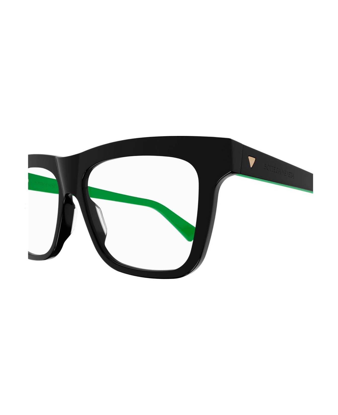 Bottega Veneta Eyewear Square-frame Glasses - 005 black black transpare アイウェア