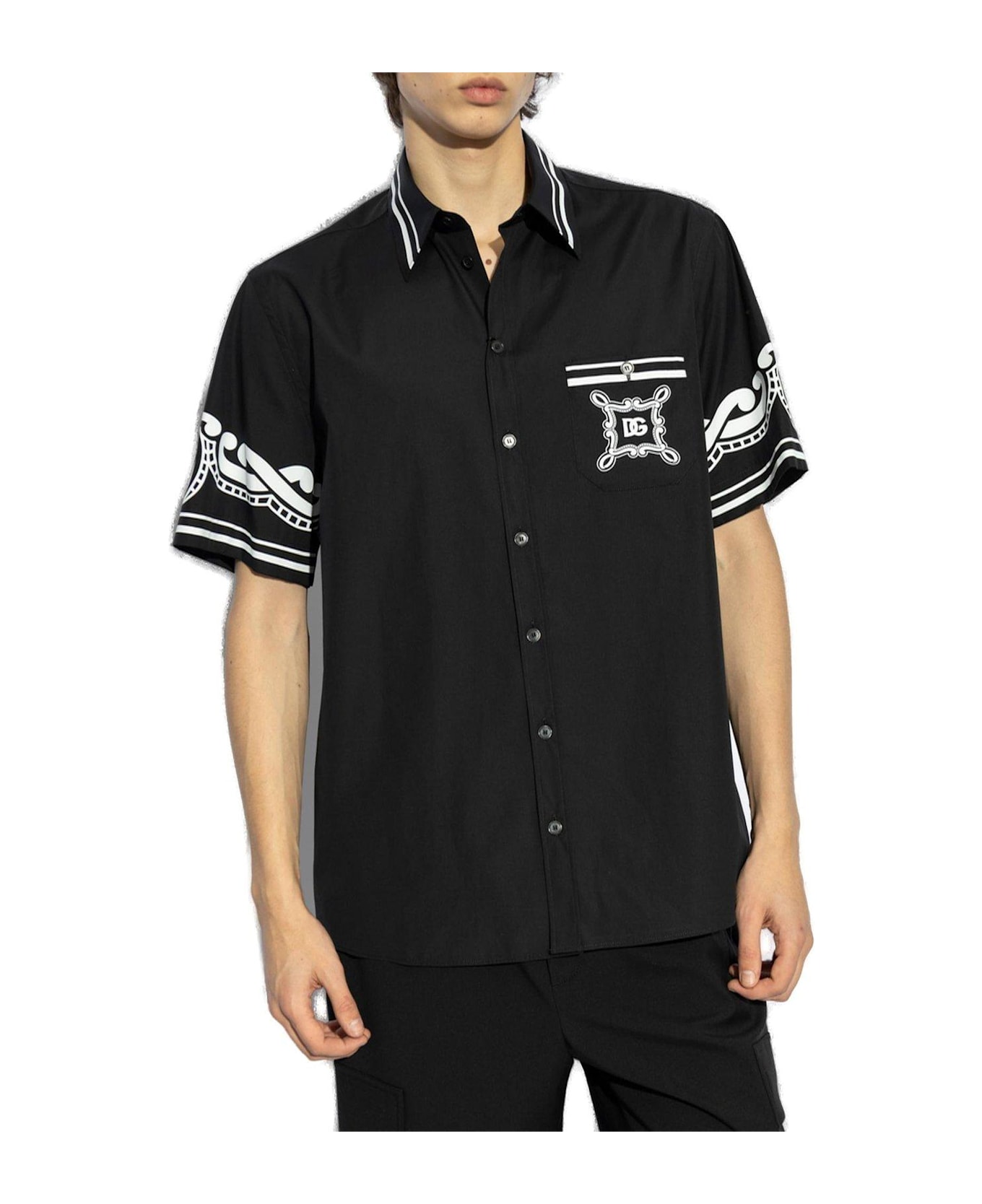 Dolce 
Gabbana Logo Printed Short-sleeved Shirt - Cravatteria f.celest
