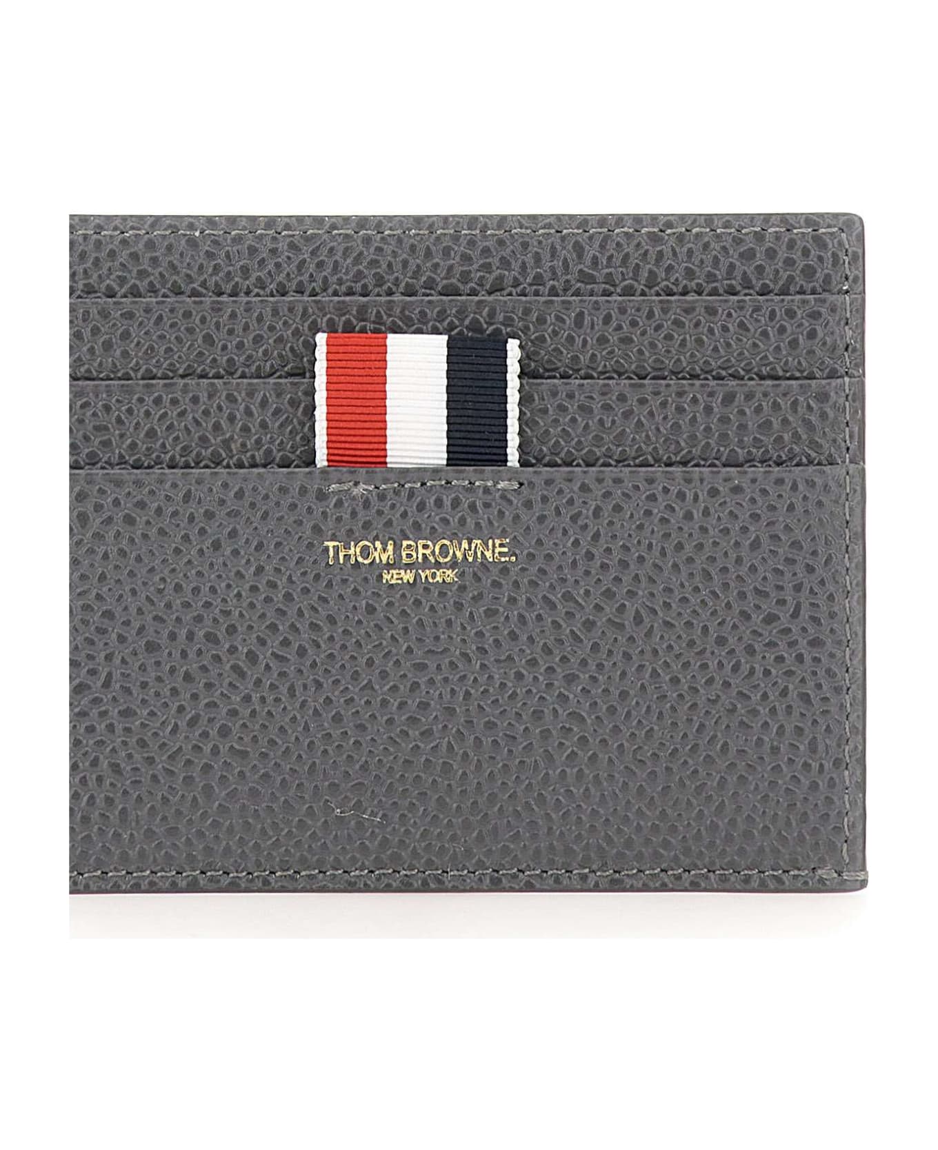 Thom Browne Leather 'card Holder' - GREY 財布