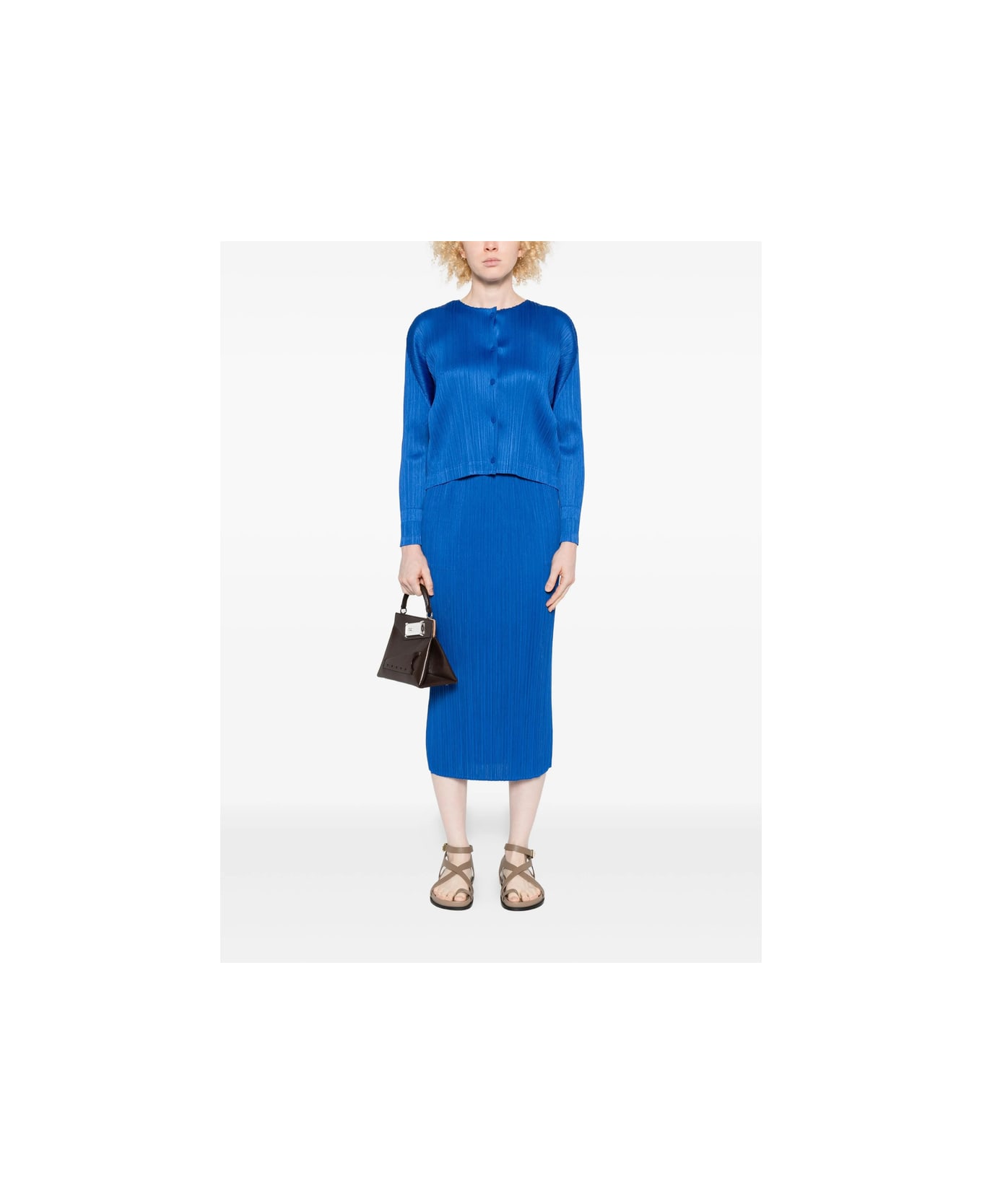 Pleats Please Issey Miyake Sweater - BLUE
