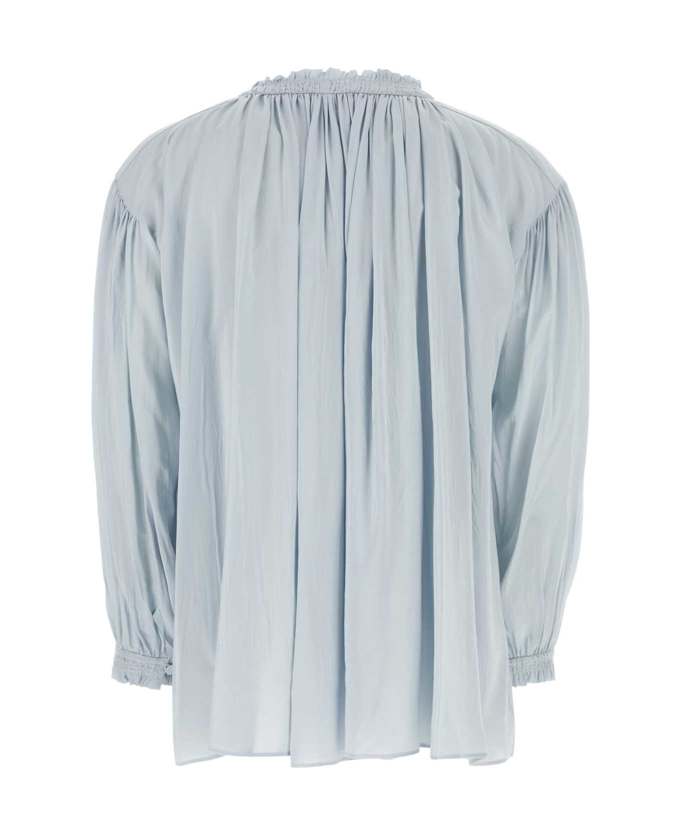 Gucci Pastel Light-blue Silk Shirt - LIGHTBLUE