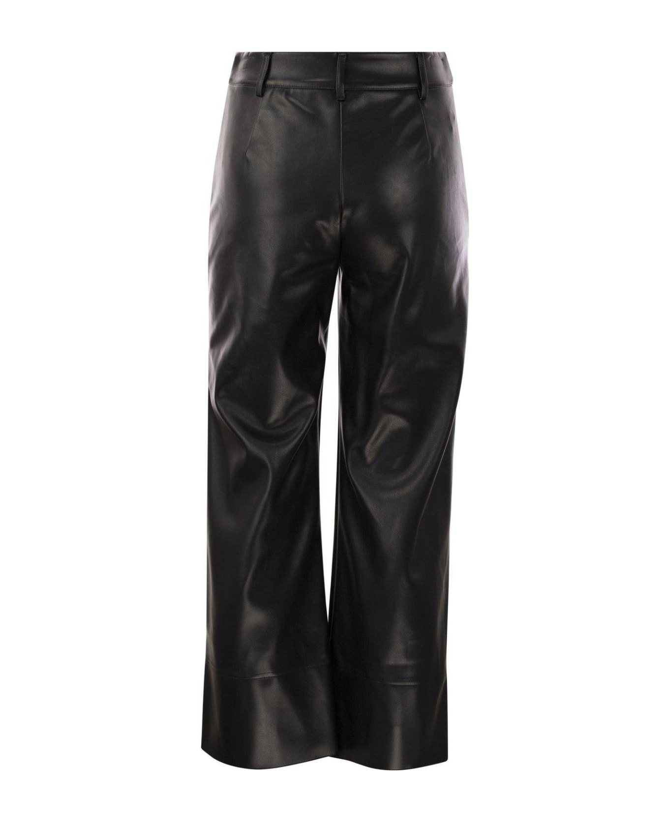 'S Max Mara Coated Slim Trousers - BLACK