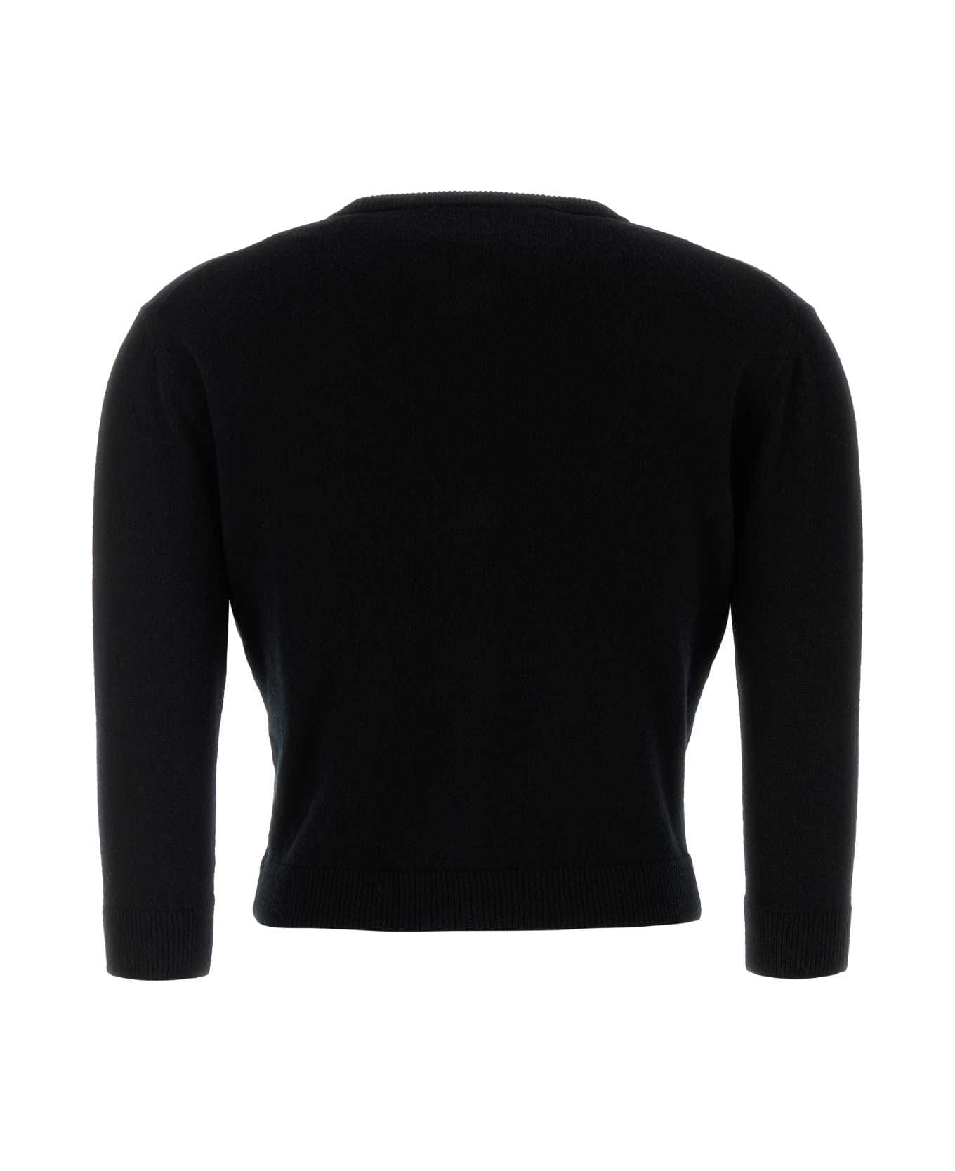 Valentino Garavani Black Wool Cardigan - NERO