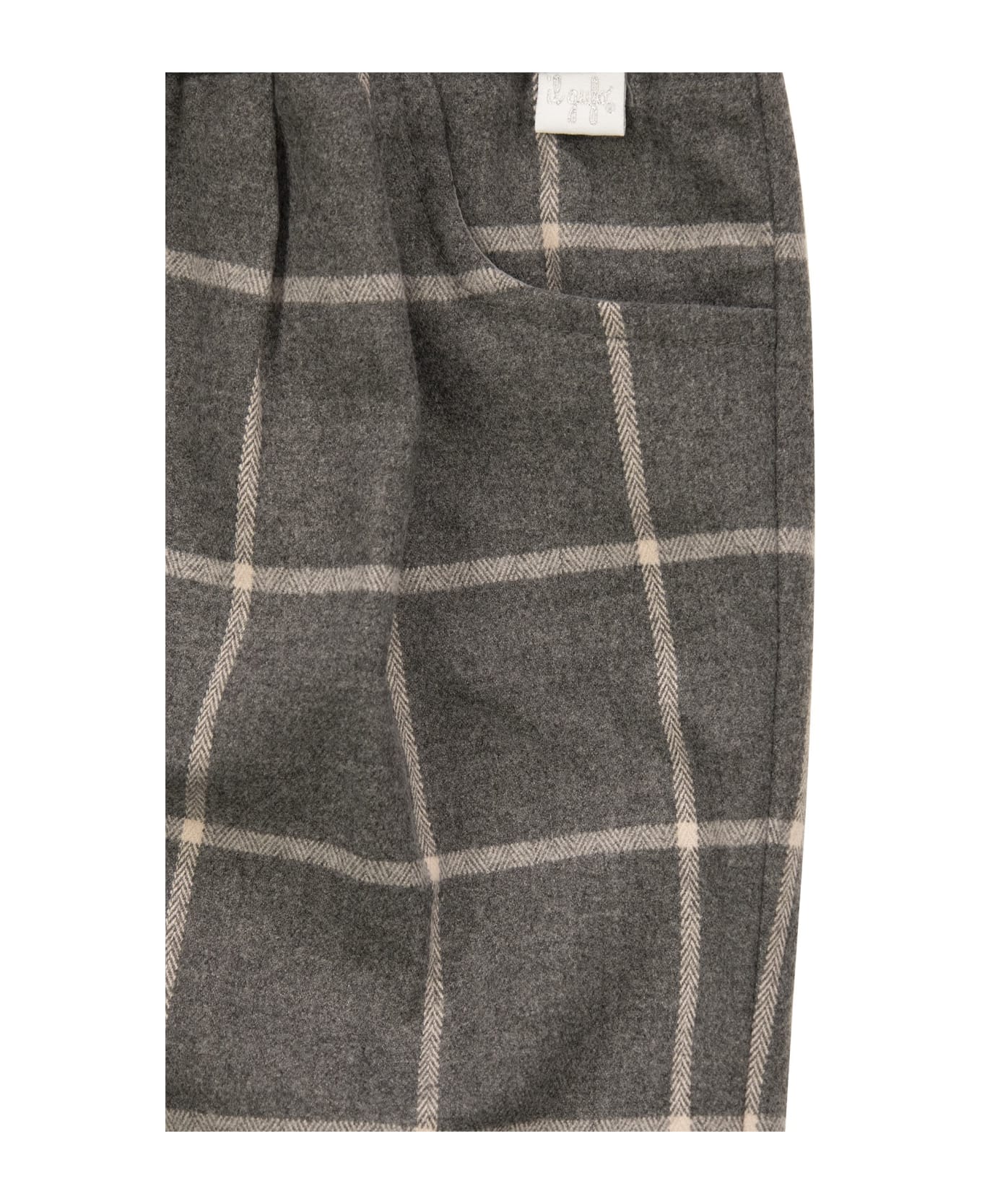 Il Gufo Regular Fit Trousers In Tecnowool - Grey