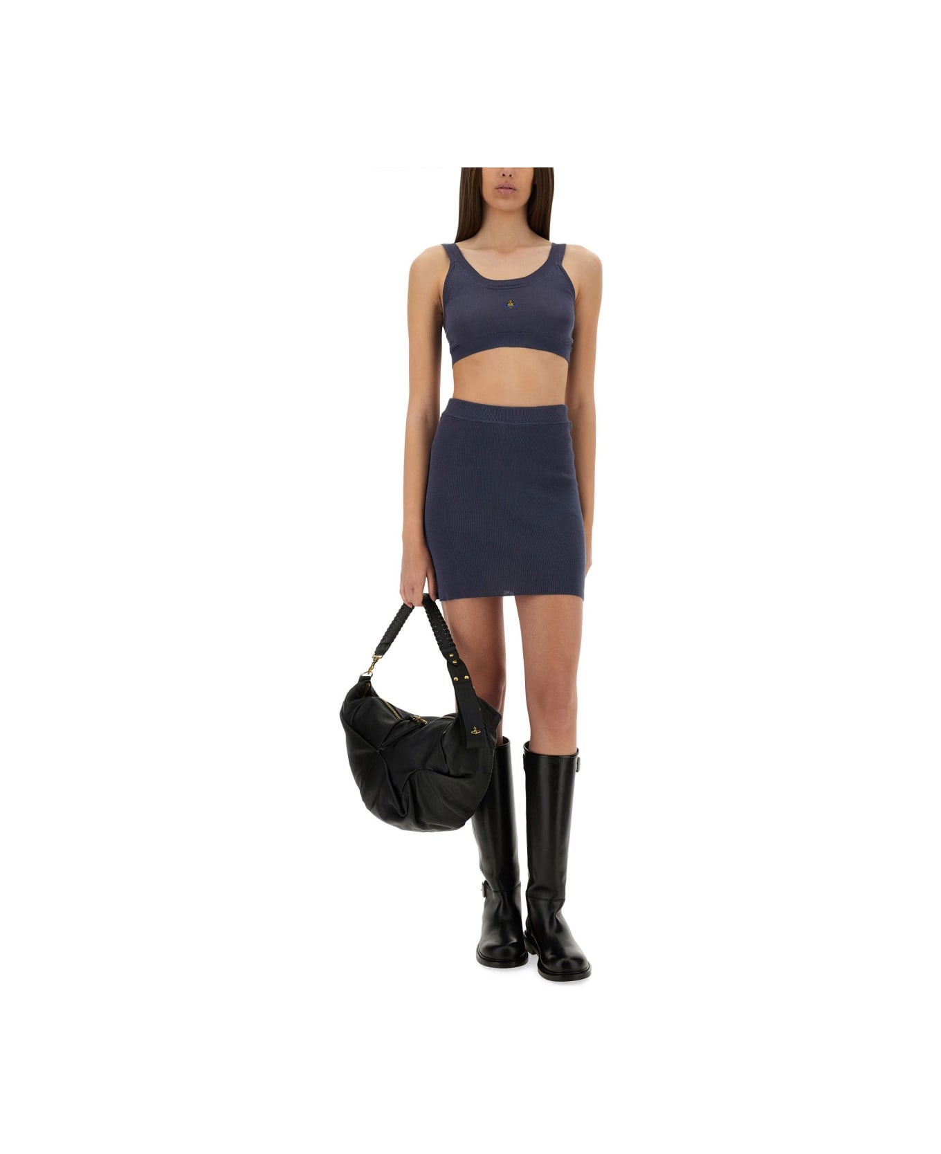 Vivienne Westwood Knitted Mini Skirt - PURPLE