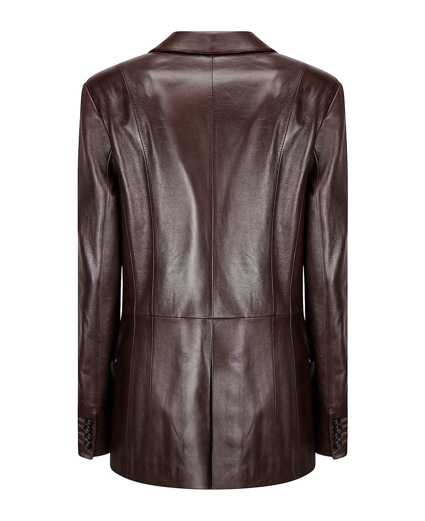 Desa 1972 Leather Classic Blazer - Dark Coffee