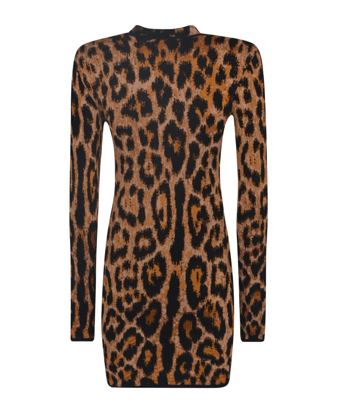 Roberto Cavalli Tiger Cropped Dress - RUST