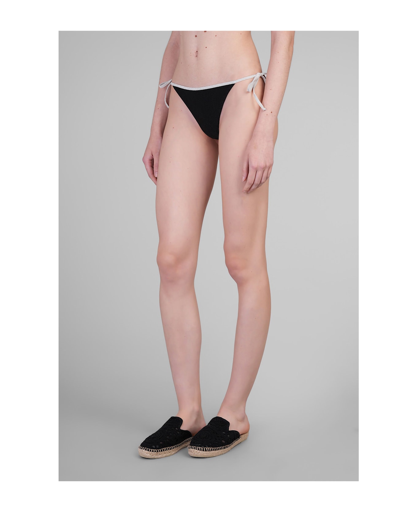 MC2 Saint Barth Marielle String Beachwear In Black Viscose - black