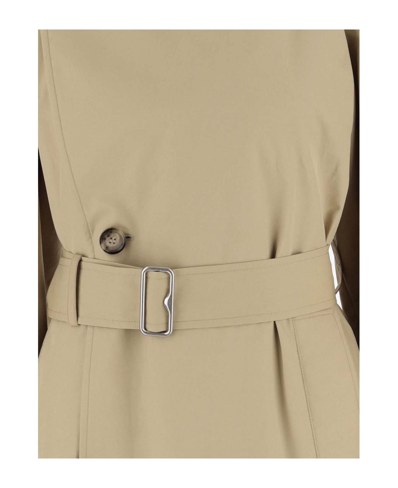 Burberry Cotton Gabardine Short Trench Coat - Beige