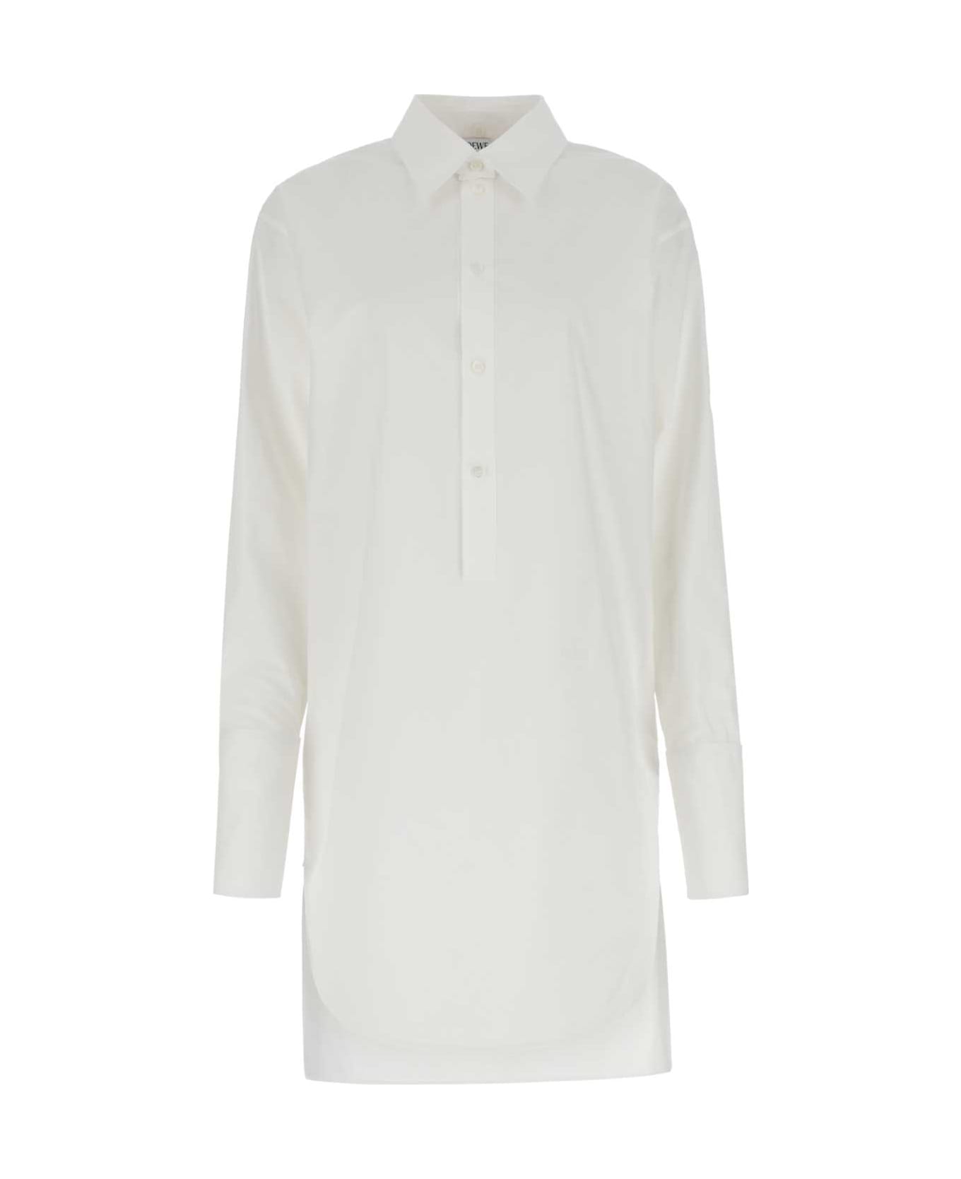 Loewe White Poplin Shirt Dress - White ワンピース＆ドレス