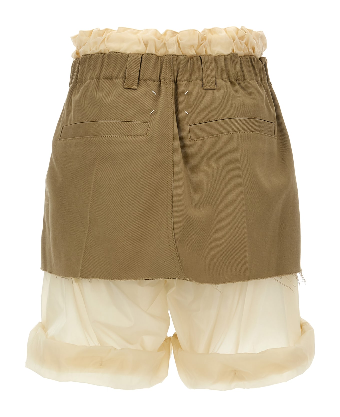 Maison Margiela Layered Effect Trouser Skirt - Beige