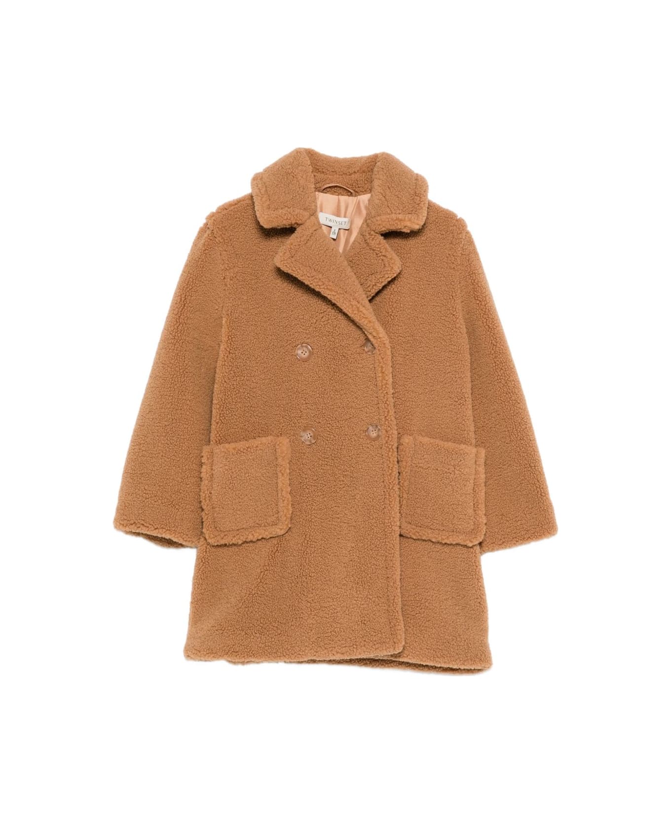 TwinSet Kids Double-breasted Coat - Beige コート＆ジャケット
