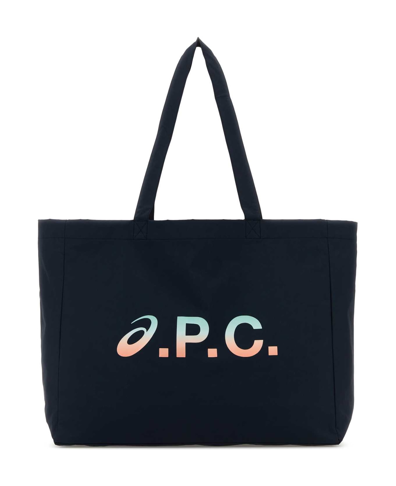 A.P.C. Navy Blue Fabric A.p.c. X Asics Diane Shopping Bag - DARKNAVY