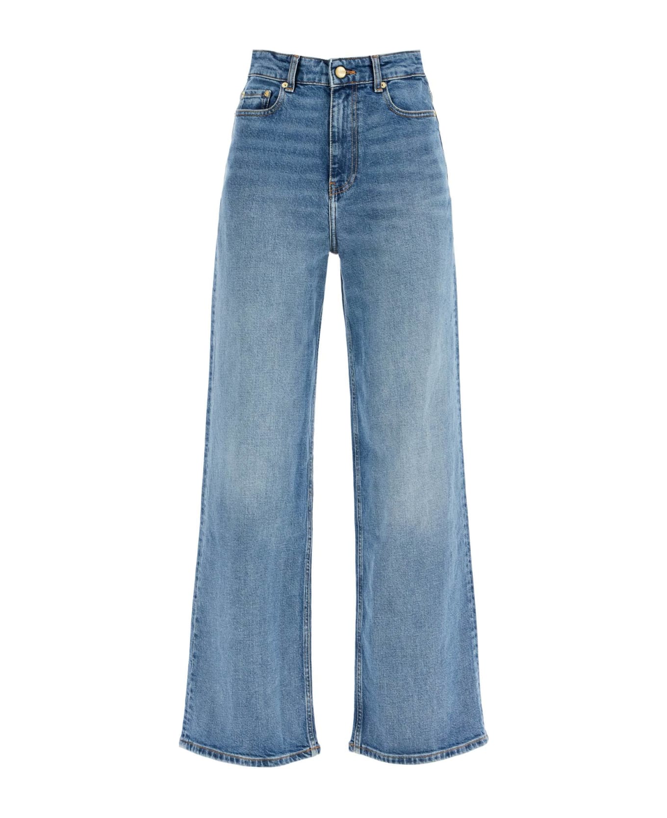 Ganni Andi Jeans In Blue Cotton - MID BLUE VINTAGE (Blue)