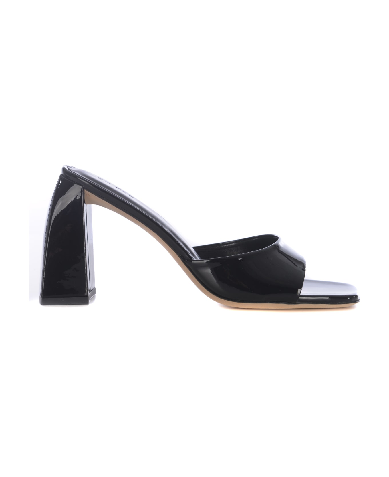 BY FAR Sandal By Far "michele" In Semi-gloss Leather Available Store Pompei - Nero サンダル