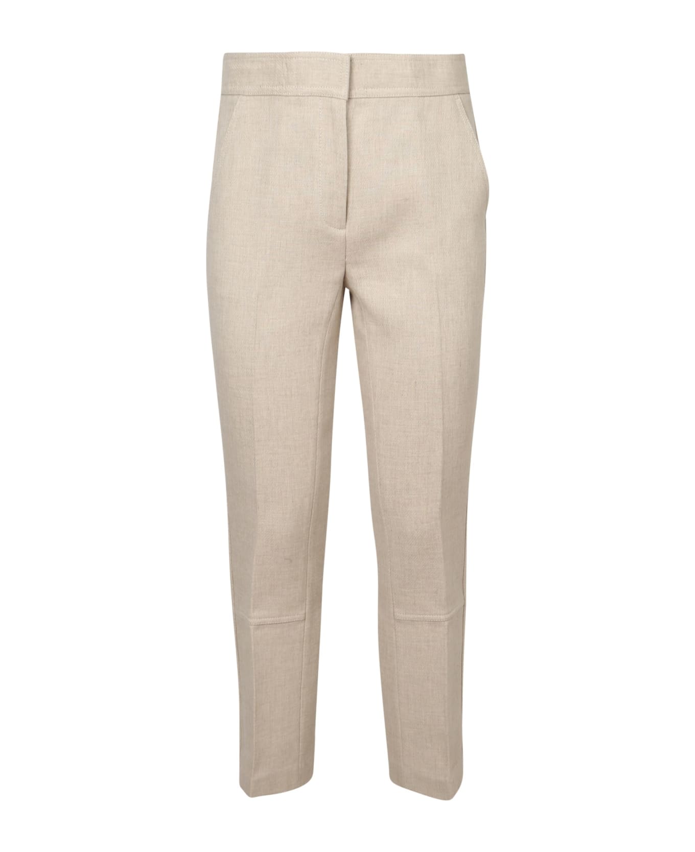 Tory Burch Phoebe Twill Trousers Ivory Trousers - White