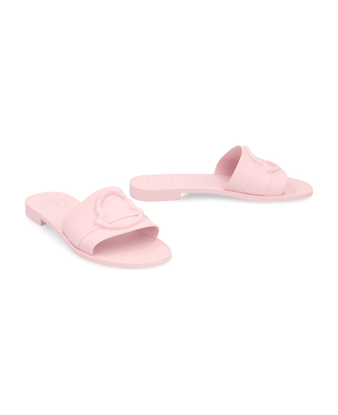 Moncler Mon Rubber Slides - Pink