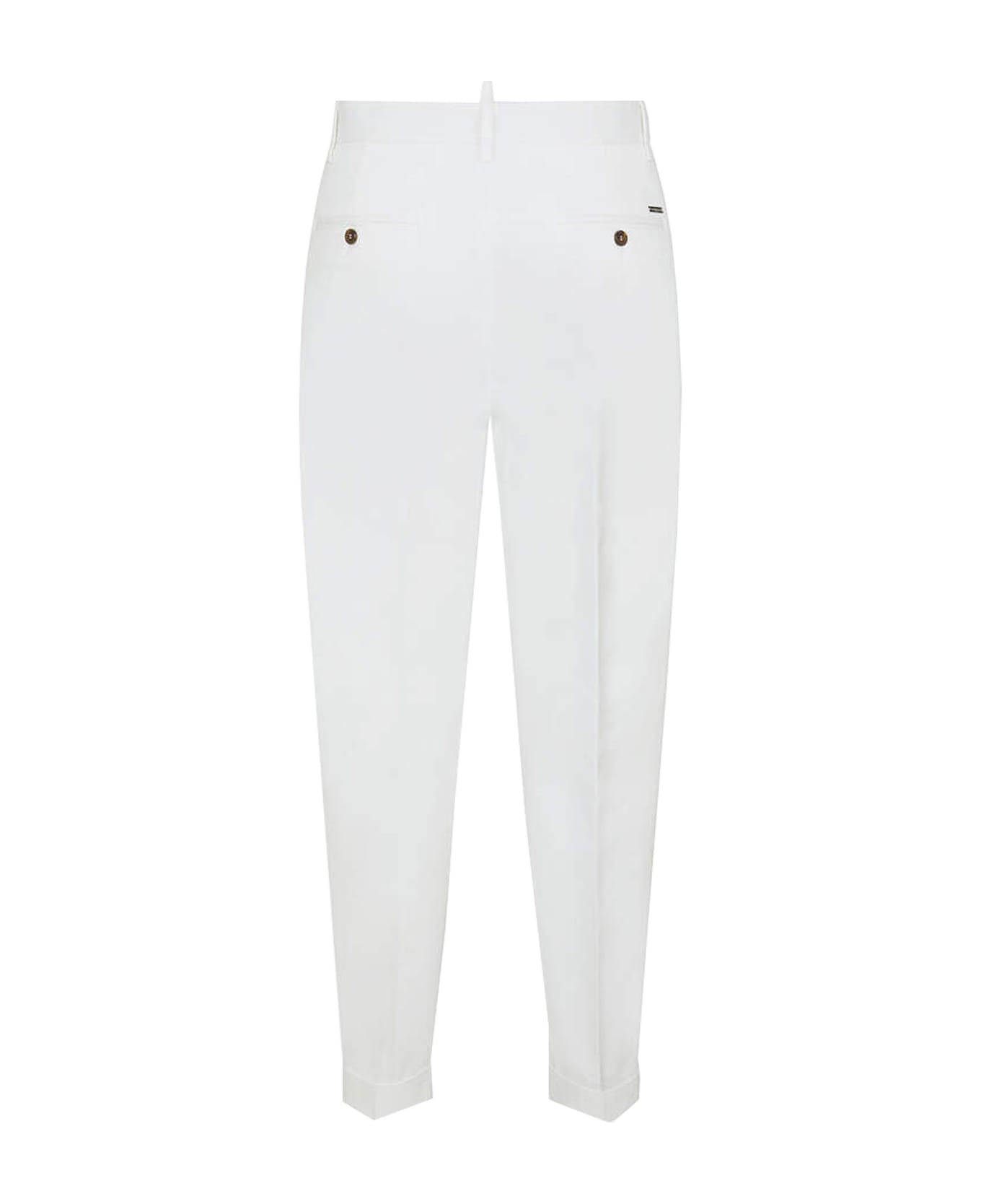 Dsquared2 Tailored Cotton Trousers - White