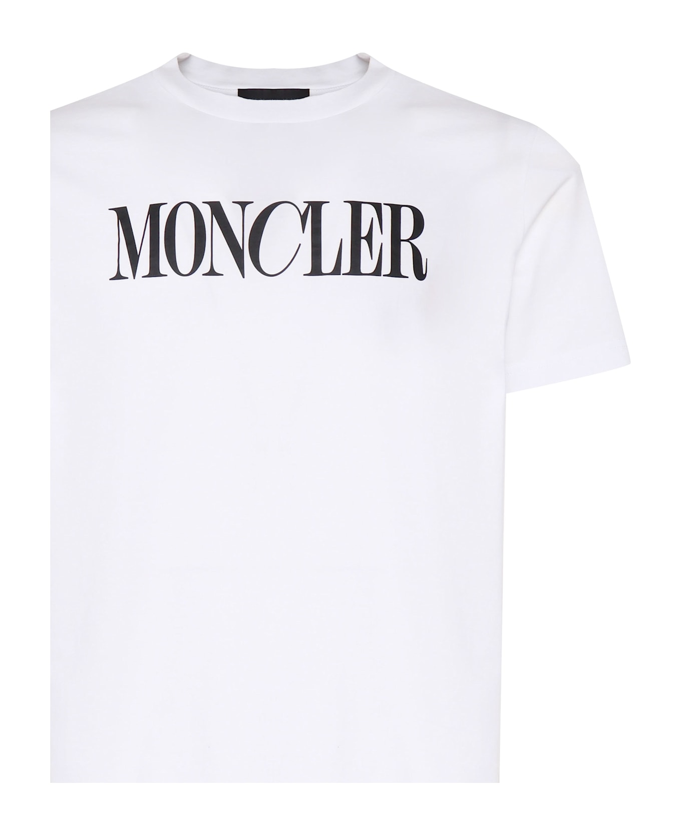 Moncler Logo Printed Crewneck T-shirt - White