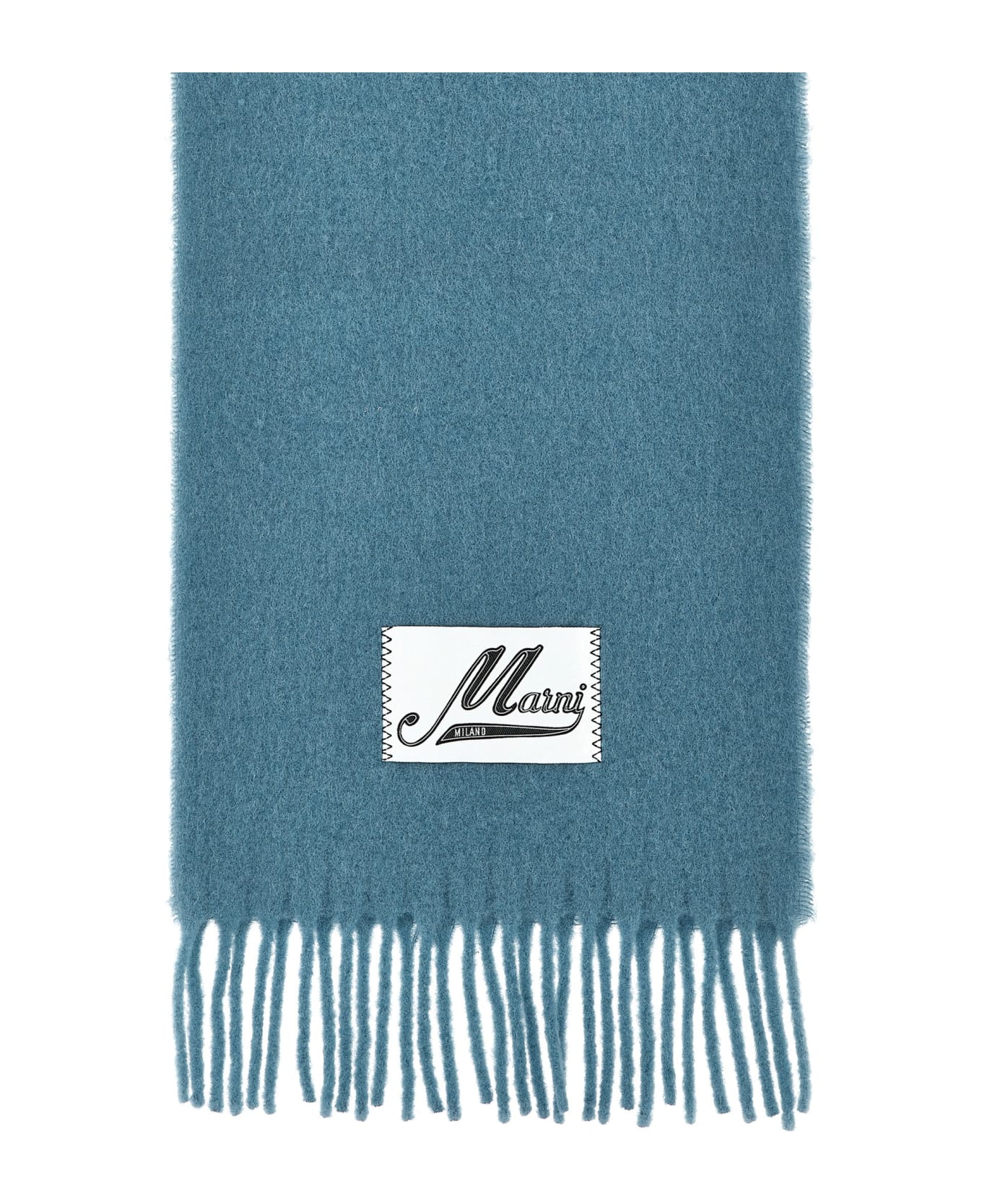 Marni Logo Patch Scarf - Lake